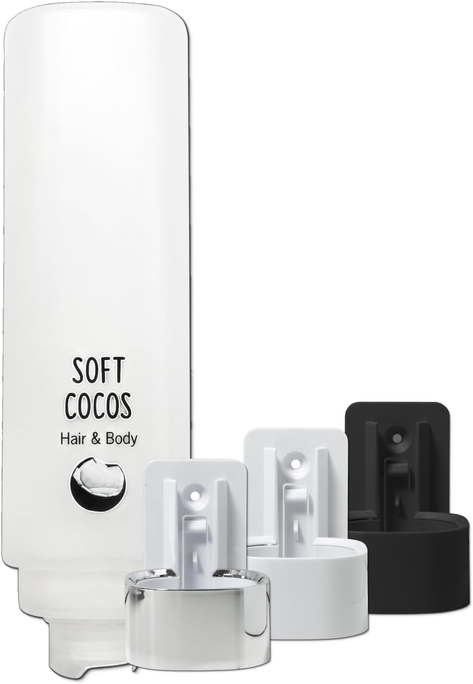 Shampoo-Duschgel-Set mit Halterungen (16-teilig), frisch ohne Wandhalterung