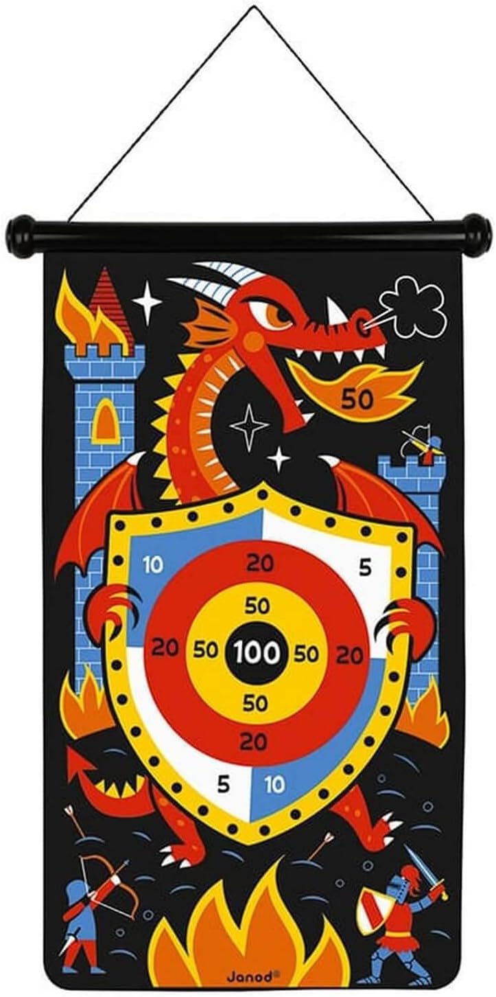 Magnetisches Dartspiel Drachen und Ritter (ab 4 Jahren), Drachen und Ritter