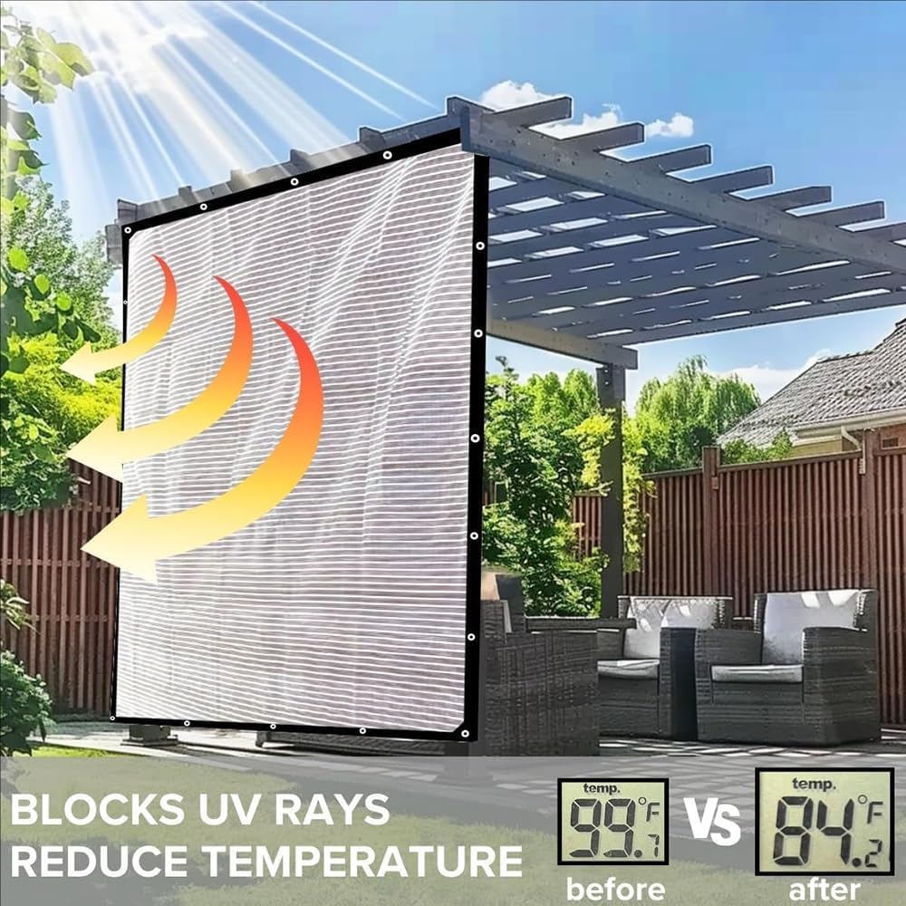 Schattennetz Auto 4x3m, 80% UV-Schutz, mit Ösen, 3x4m