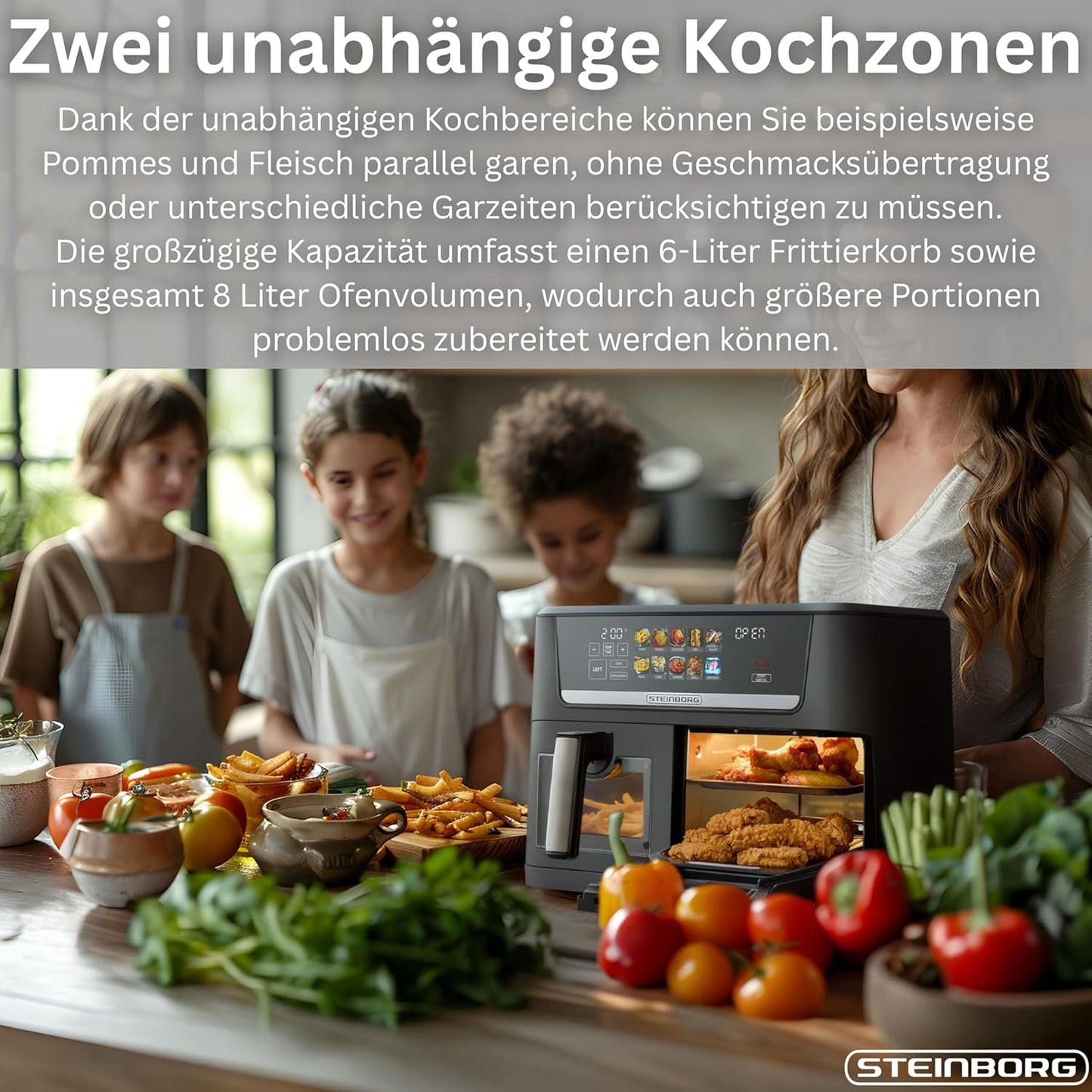 XXL Heissluftfritteuse Dual Zone SB-3170