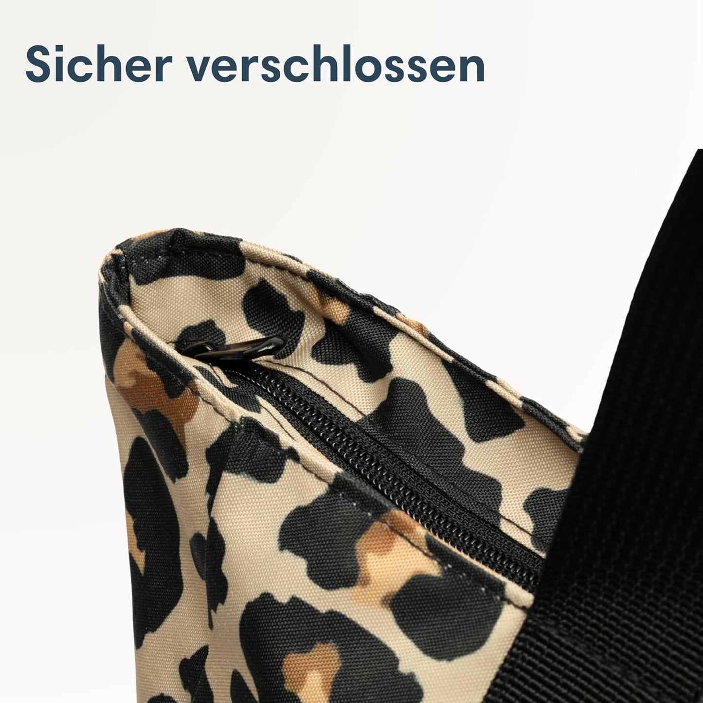 Strandtasche XXL mit Reissverschluss für Damen & Herren, Leo