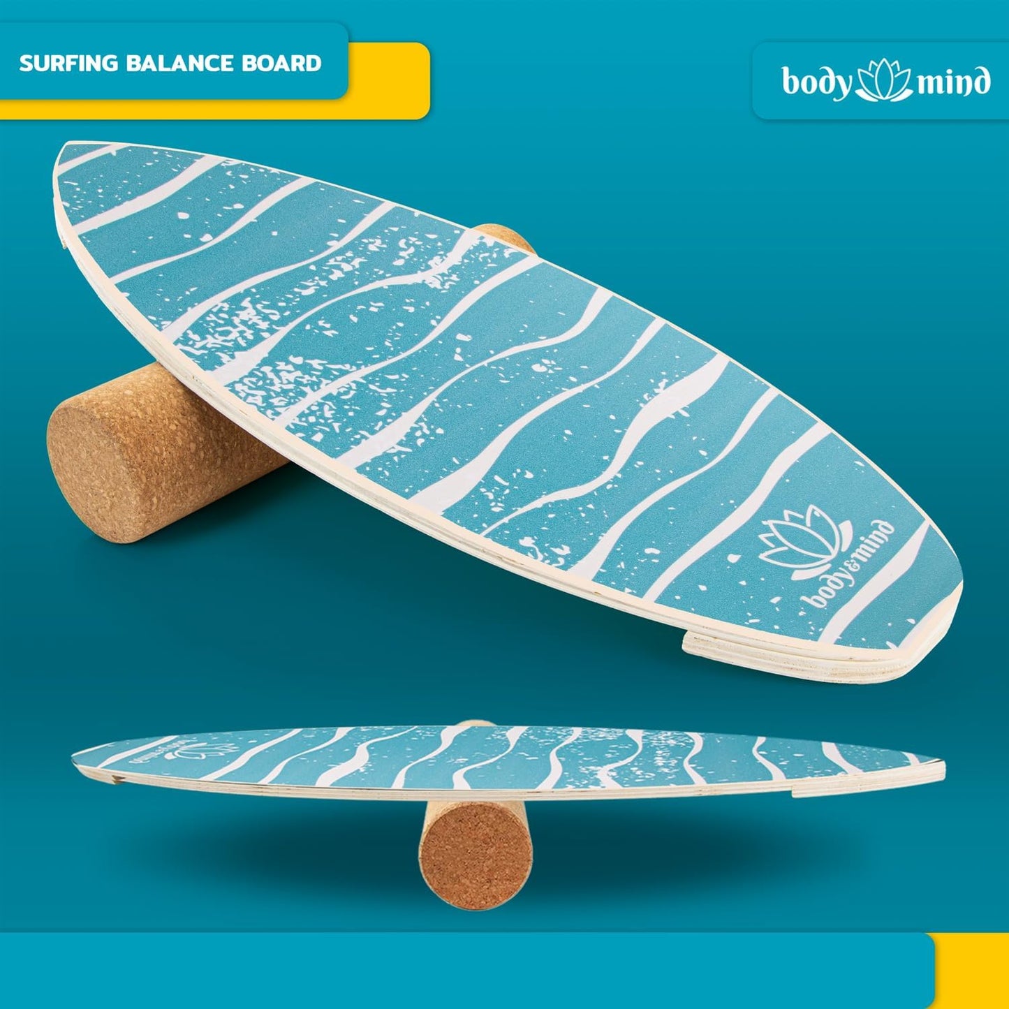 Surf Balance-Board für Gleichgewichtstraining, Light Waves