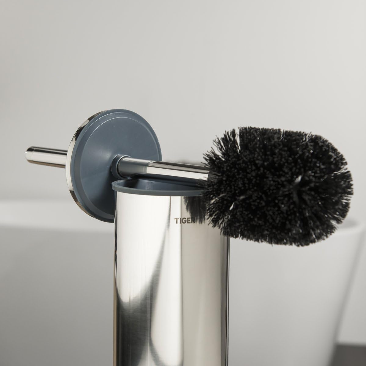 Toilettenbürste mit Halter zur Wandmontage, Edelstahl Poliert Single