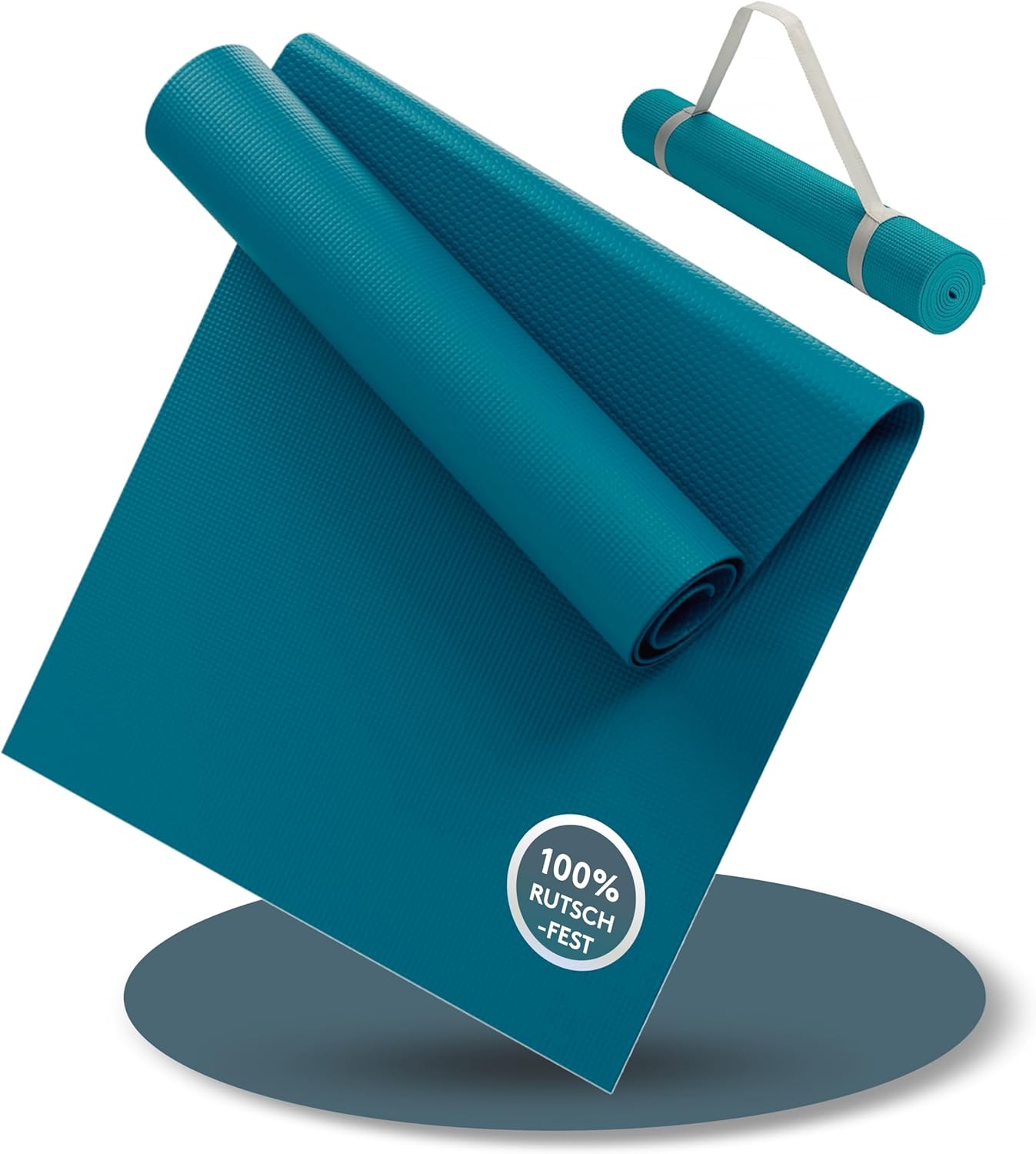 Yoga- und Fitnessmatte mit Tragegurt, 60 x 180 cm Caribbean Sea