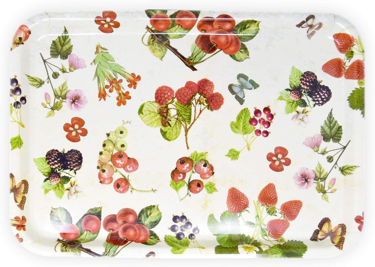 Serviertablett aus Melamin, 45 x 31 x 3 cm Waldbeeren