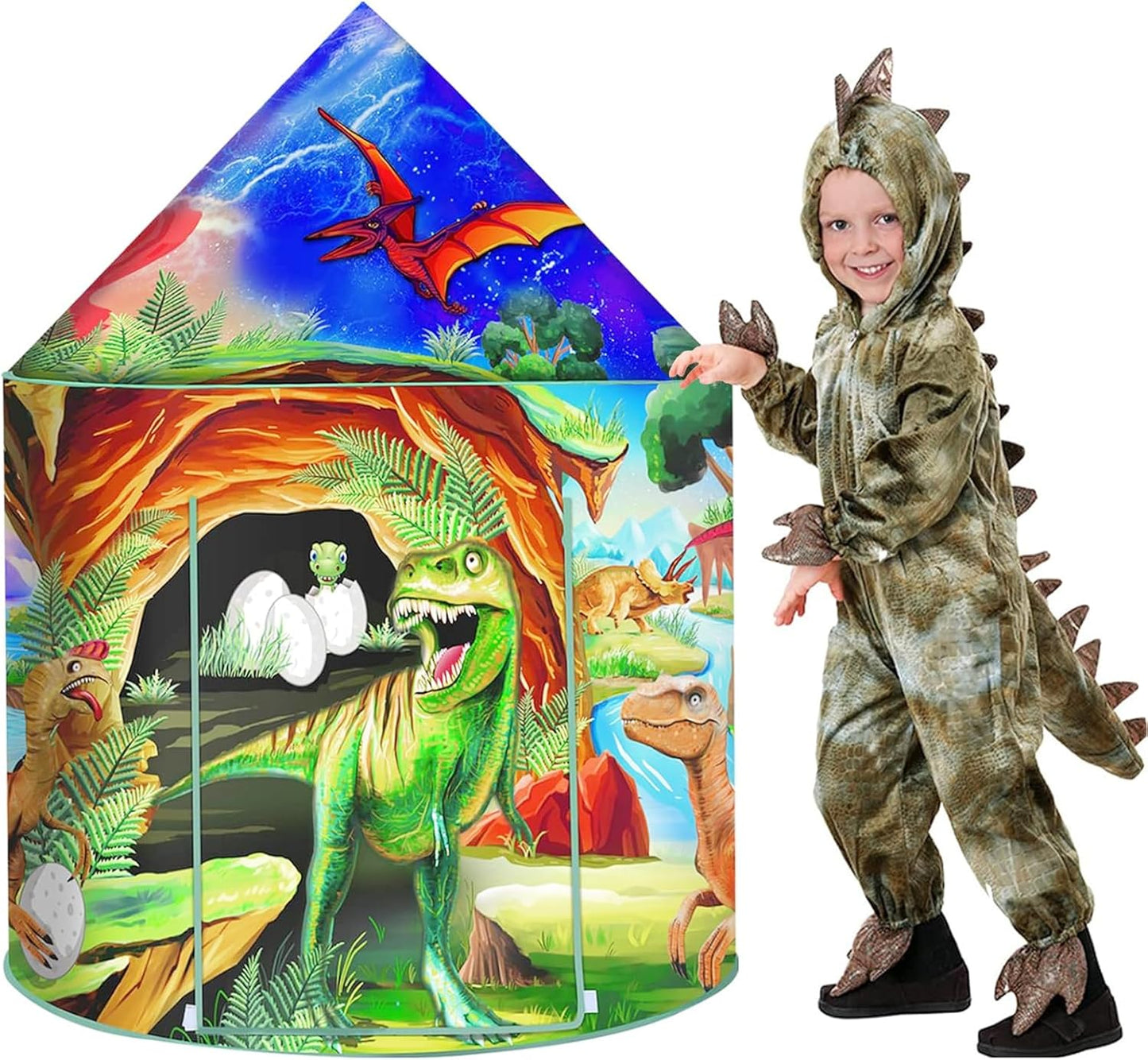 Dinosaurier Kinderzelt, grün