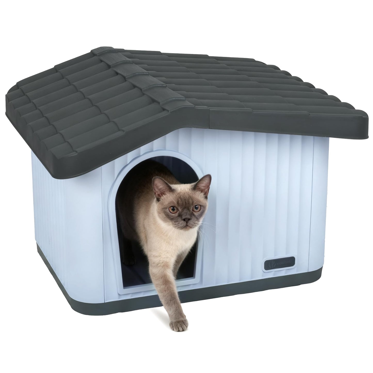 Katzen- und Hundehütte, winterfest, 60x51x41cm Weiss