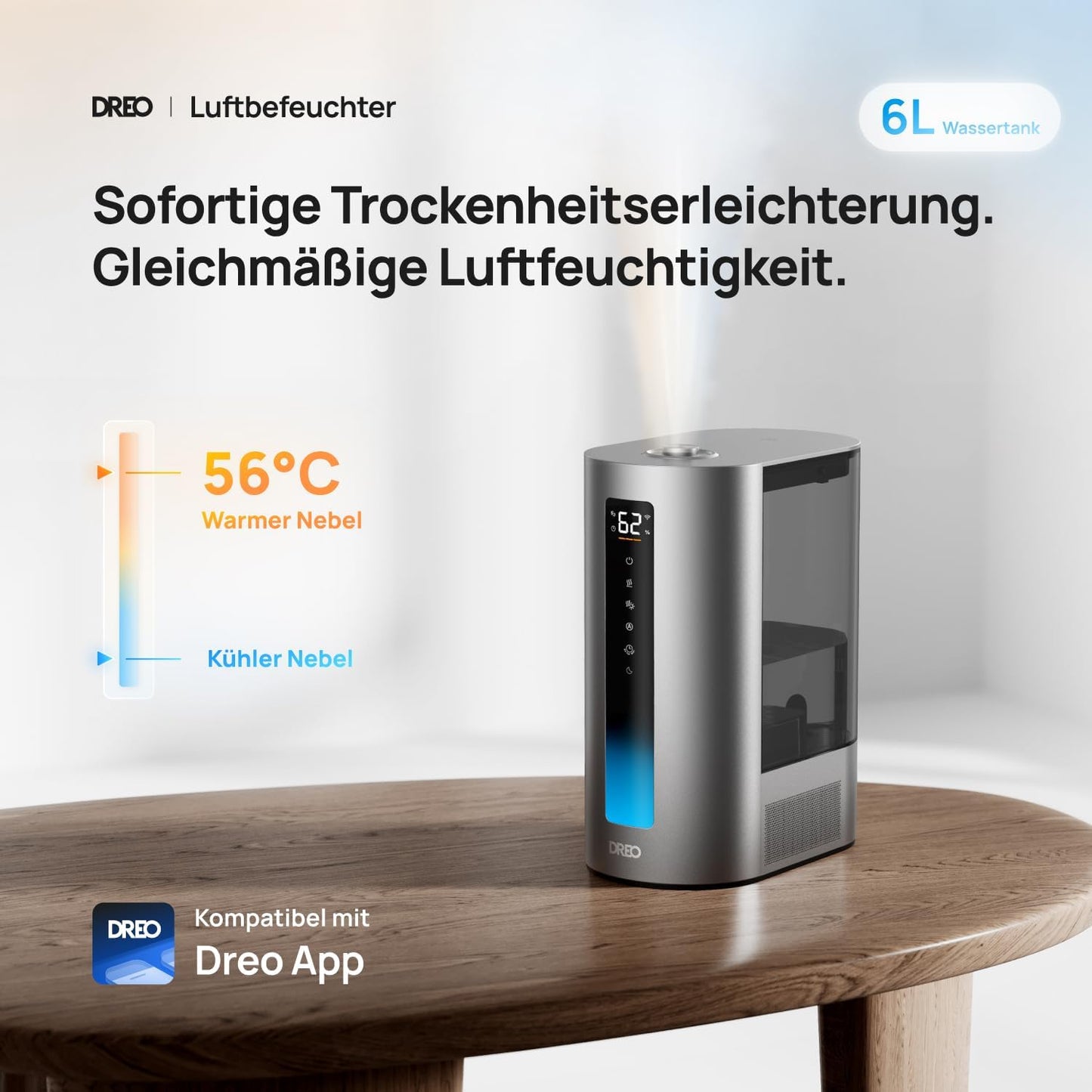 Smart Luftbefeuchter HM713S mit Aromadiffusor