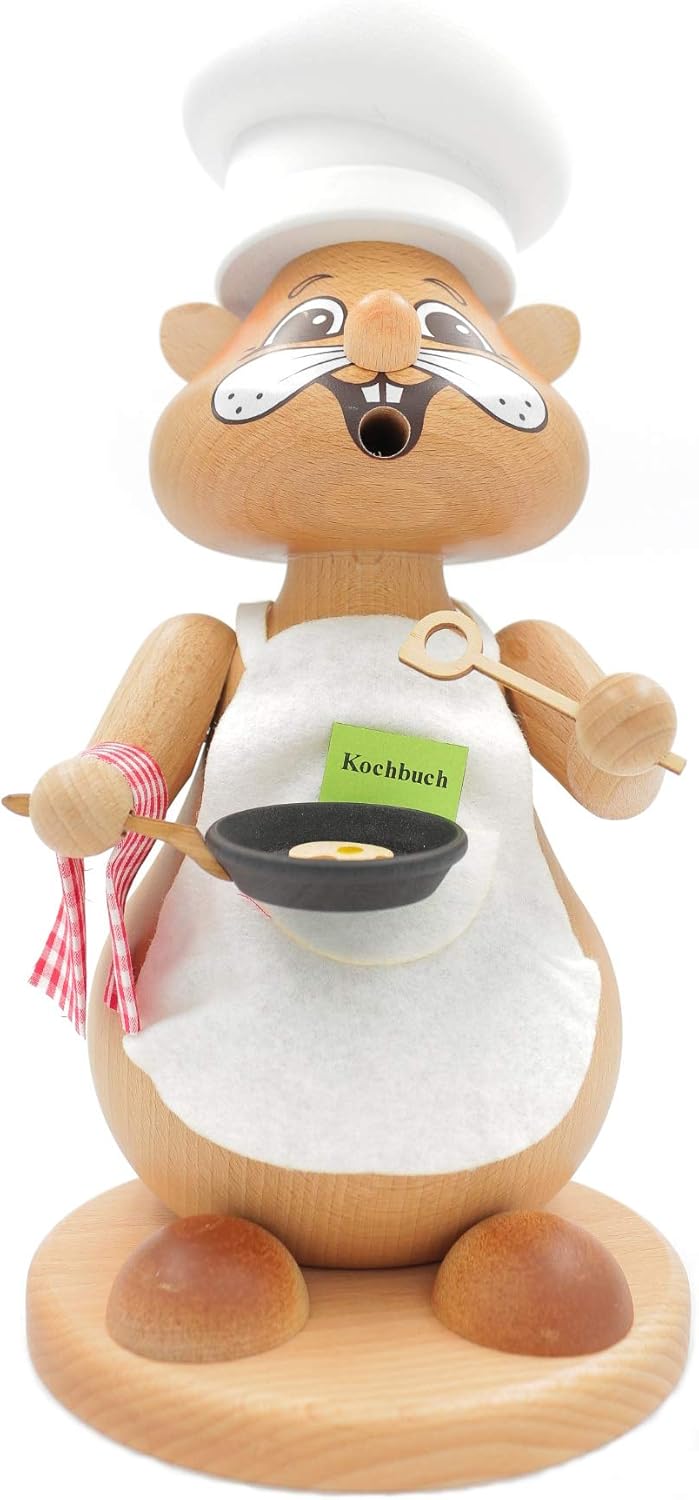 Räucherfigur Hamster "Koch", Cook