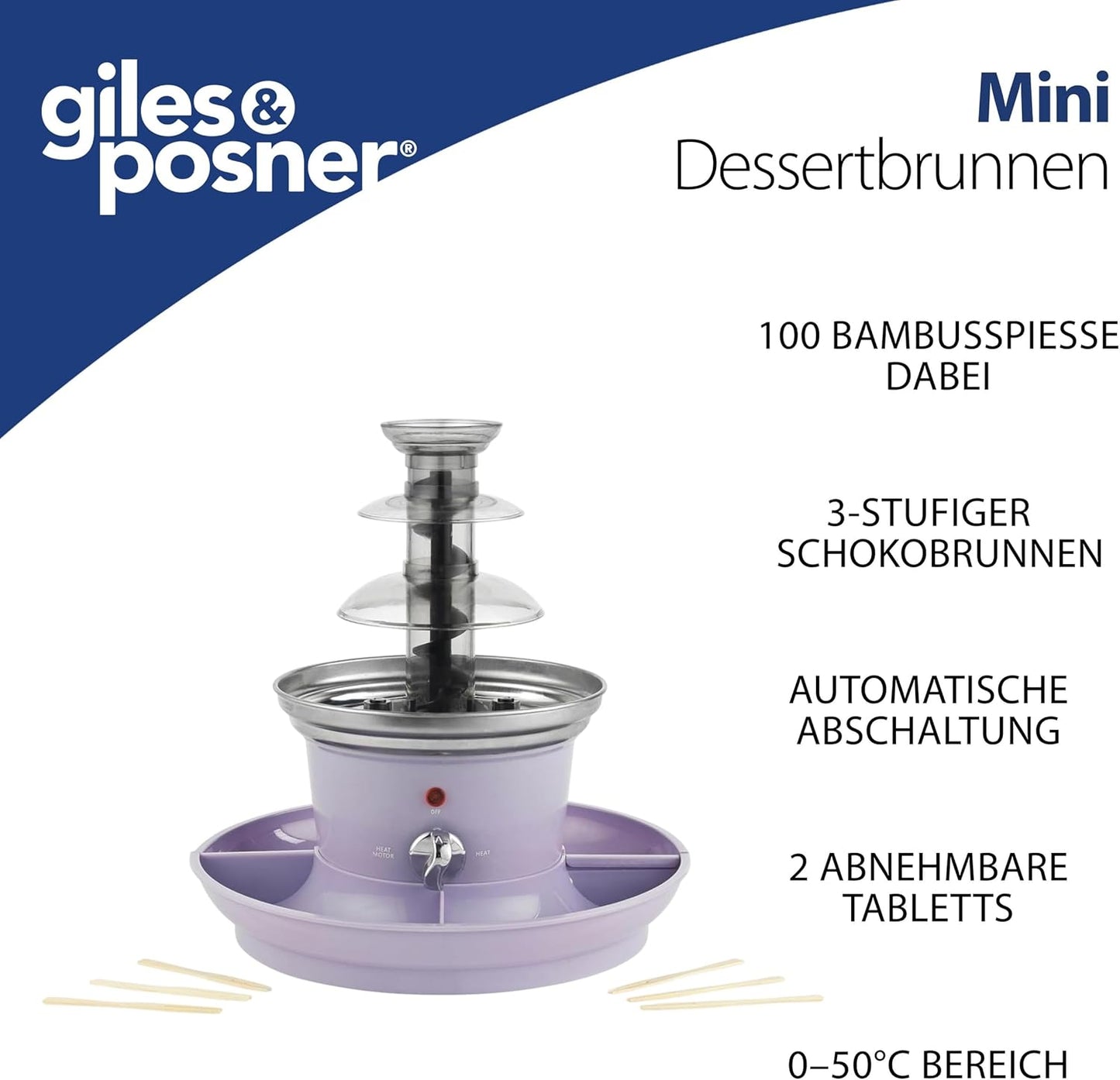 Mini-Schokoladenbrunnen, EU-Stecker Lila