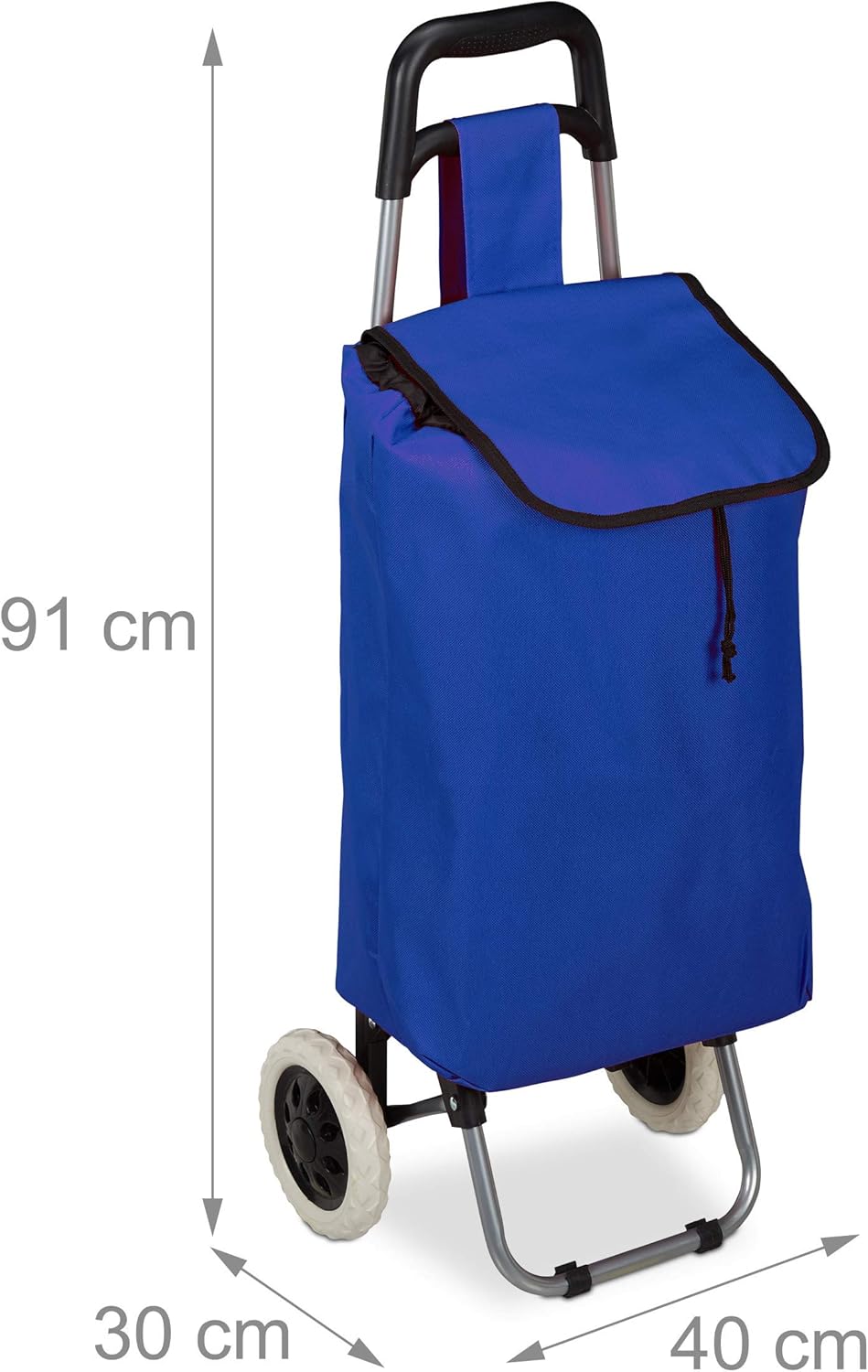 Klappbarer Einkaufstrolley, Dunkelblau