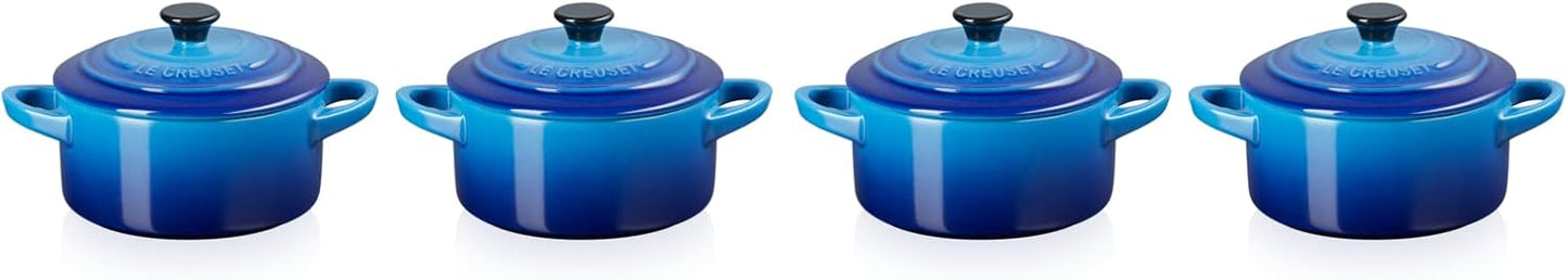 4er-Set Mini Cocottes, Blau