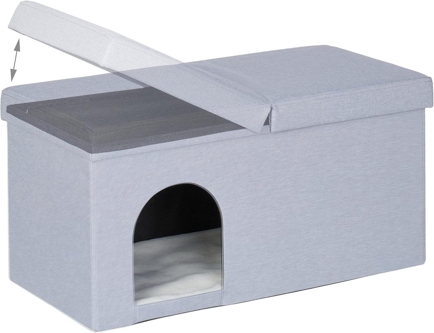 Katzenhöhle, grau 38,5 x 74,5 x 37 cm