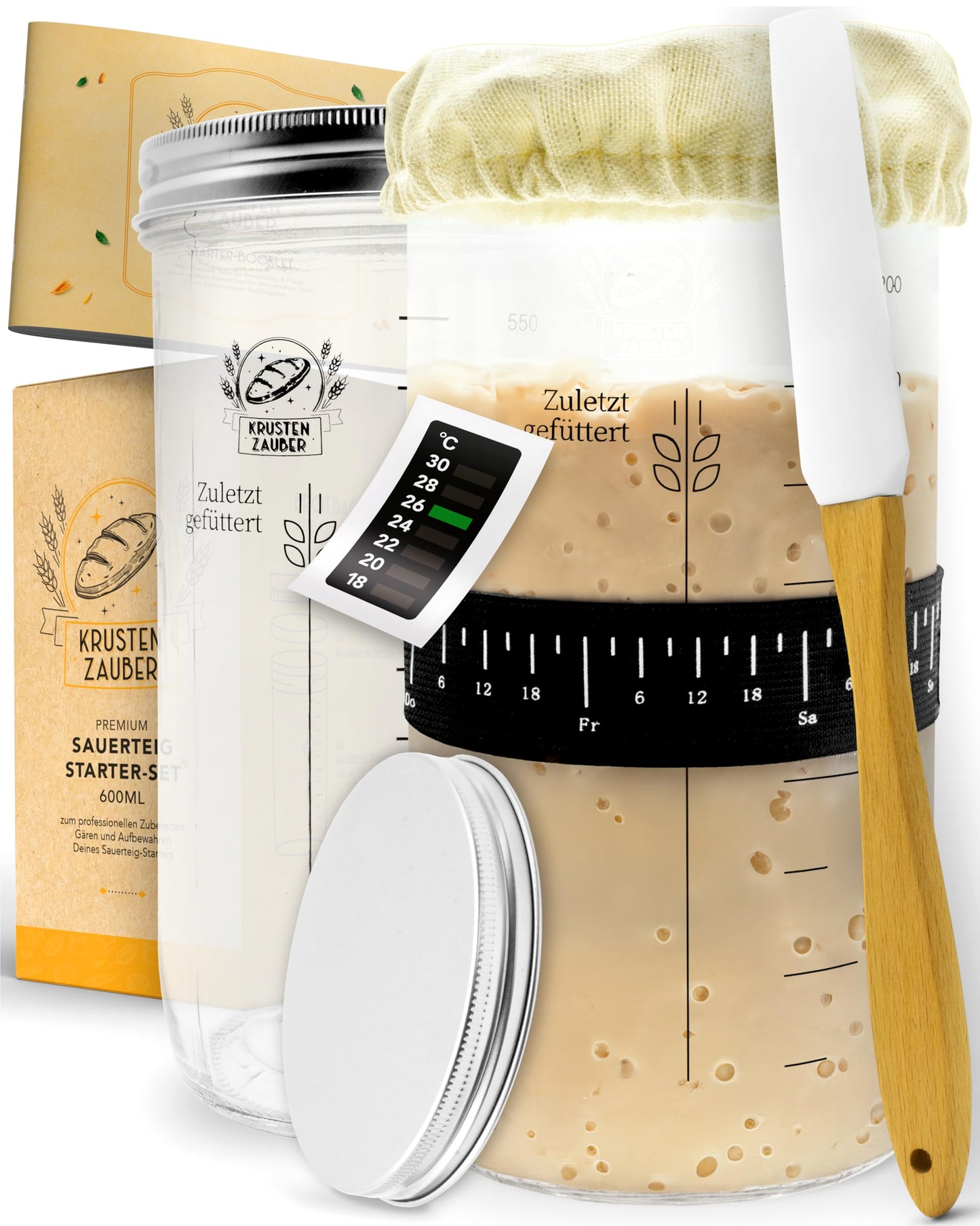 Sauerteig Starter Set, 2x1000ml, Sauerteig Starter Set