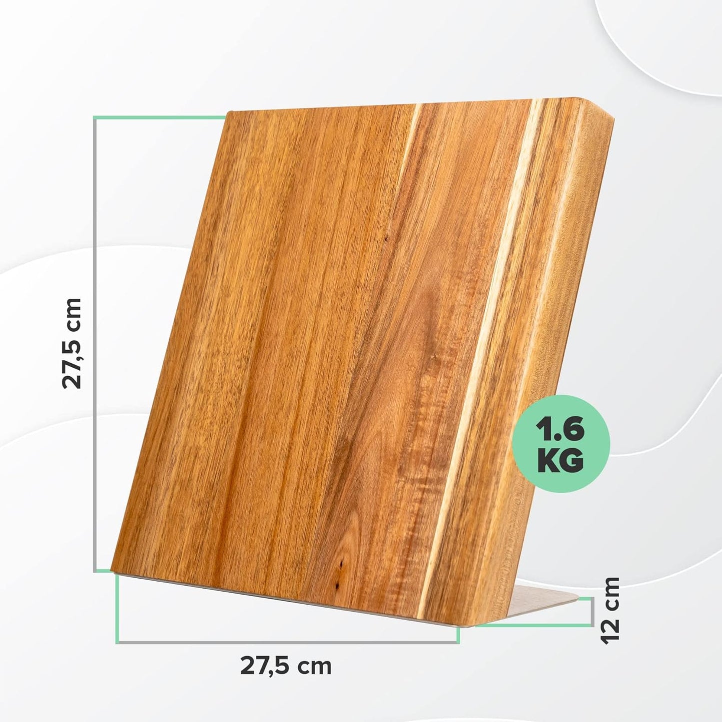 Magnetmesserblock, Acacia / 27.5x27.5CM