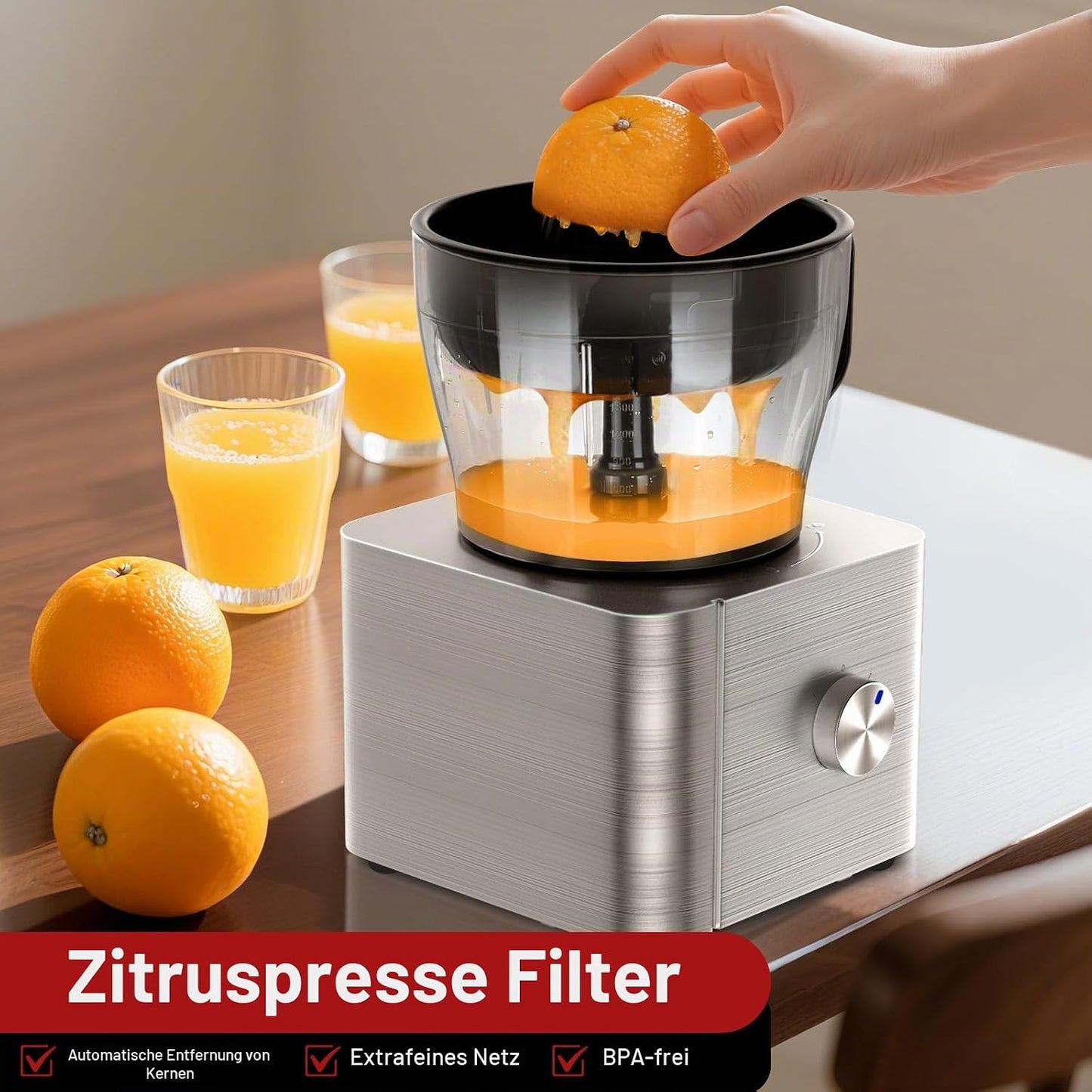 Multifunktionale Küchenmaschine mit Zubehör, Silber