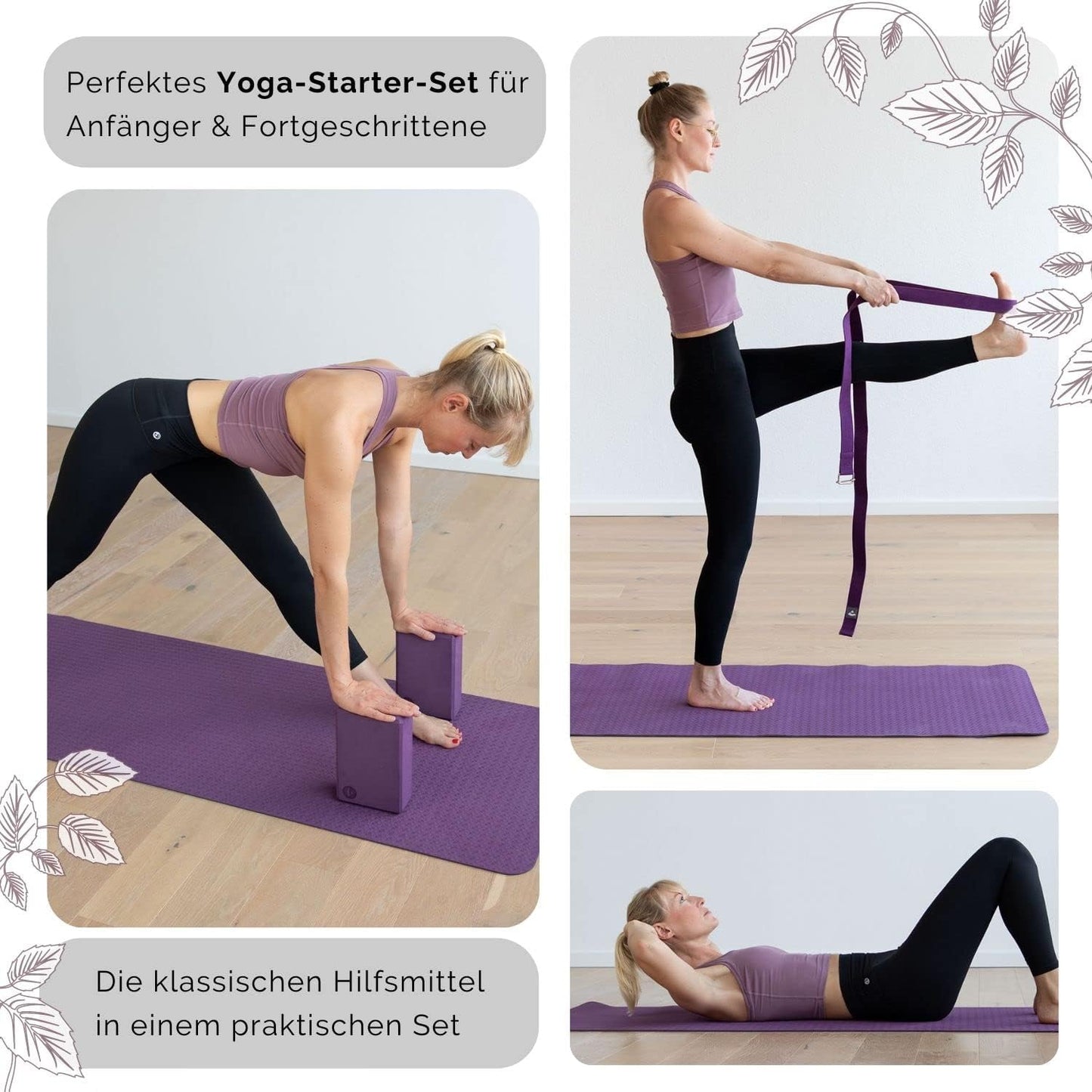 Yoga Starter-Set, lila