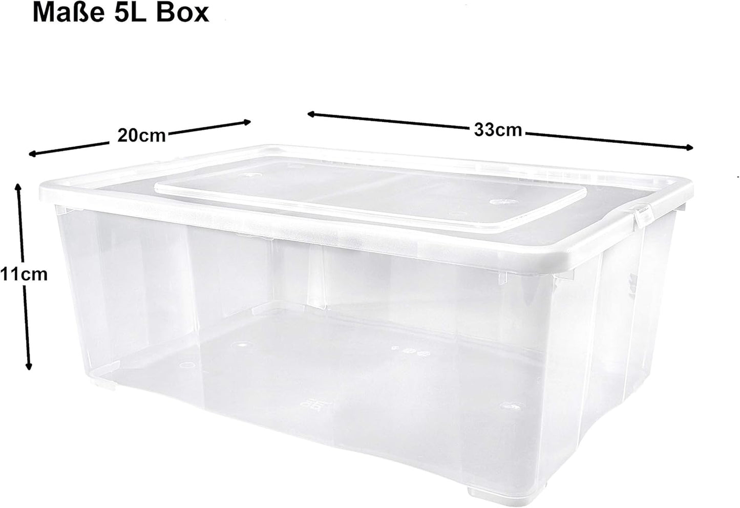 10-teiliges stapelbare Schuhboxen-Set, 5L