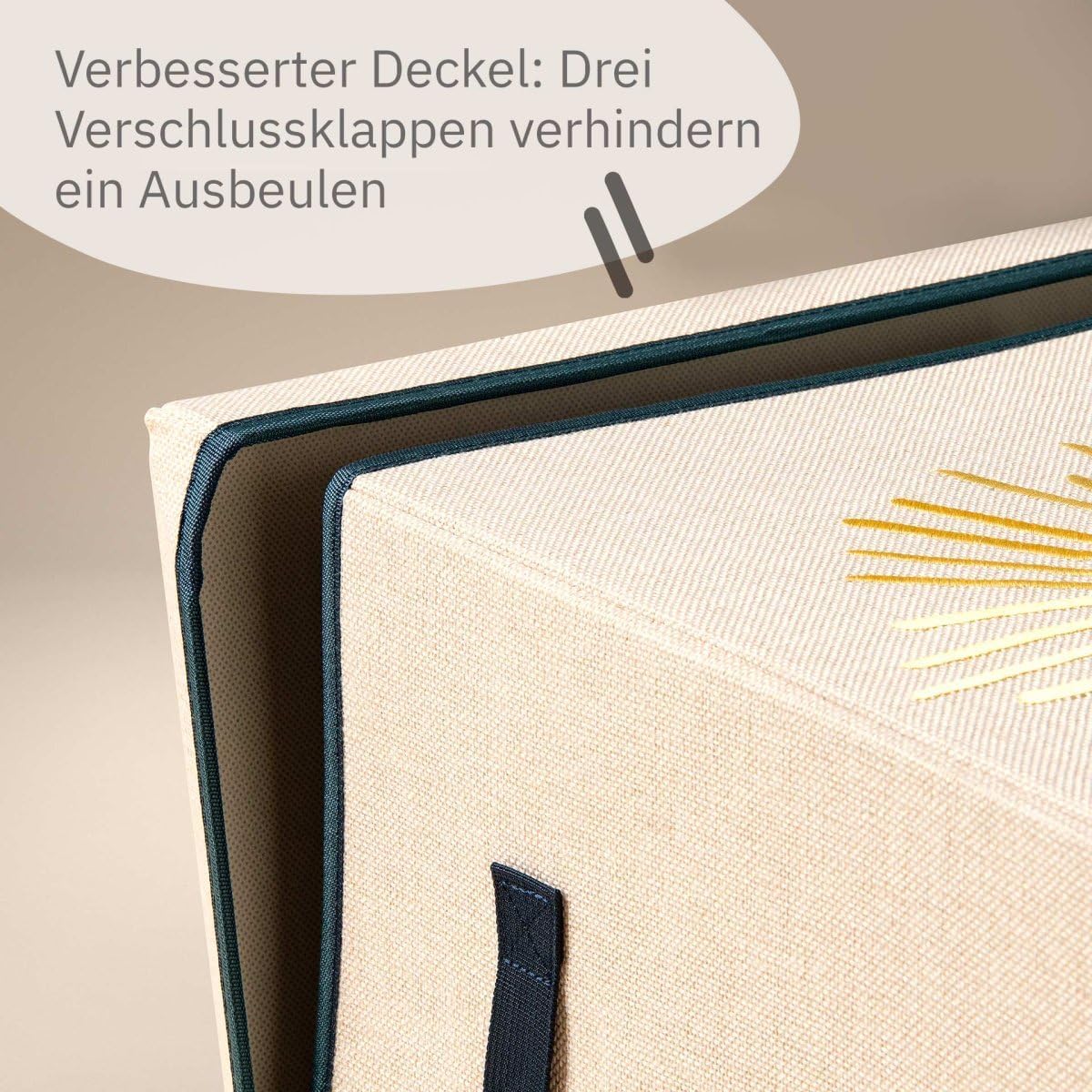Aufbewahrungsbox mit Deckel und Sonnenmotiv, Sonne