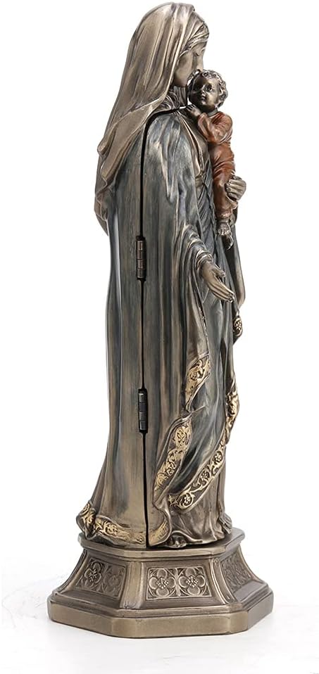 Triptychon Madonna und Jesuskind, Length 3 * Width 2 3/4 * Height 7 7/8 (Inch) / Bronze