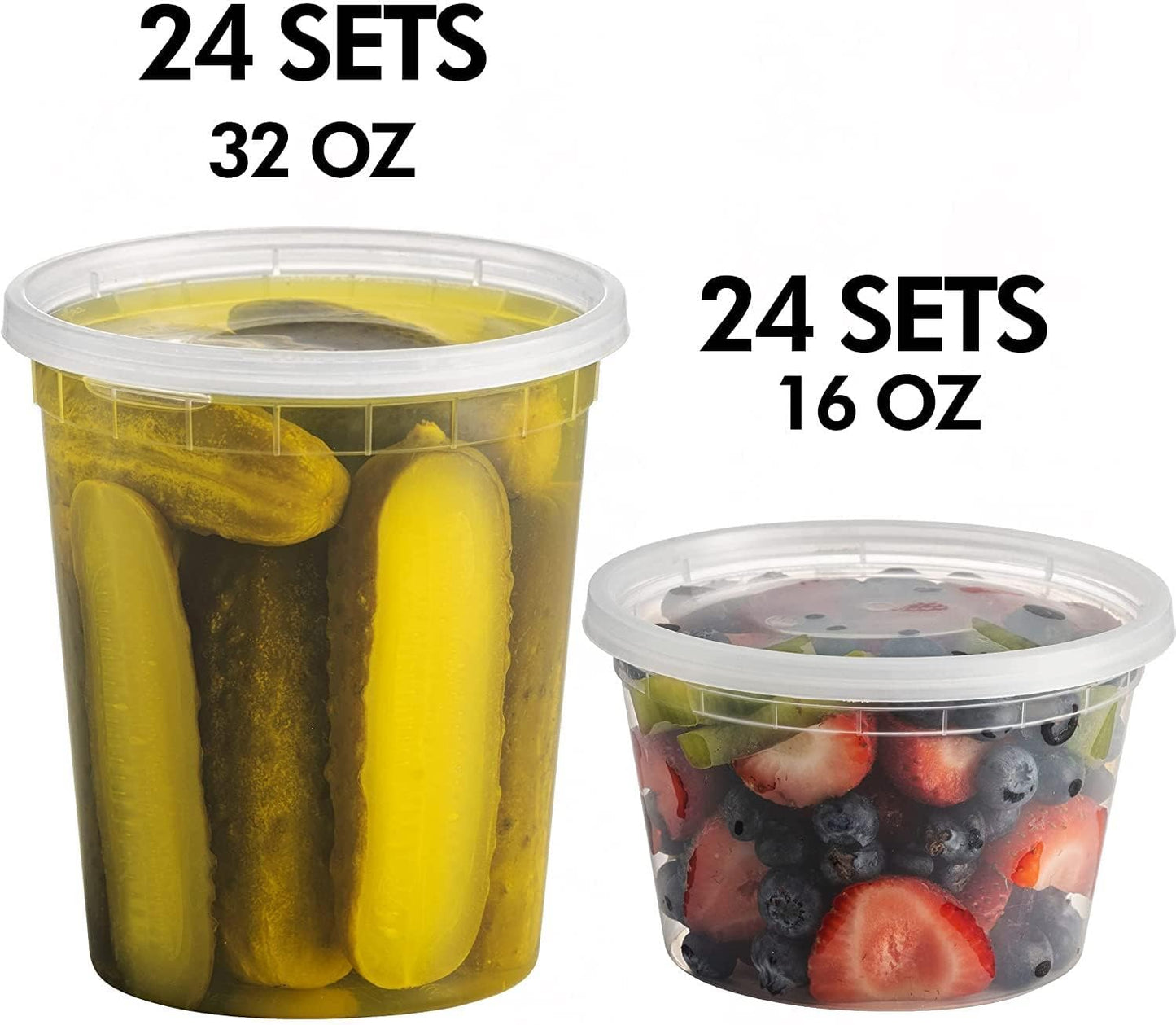 48-teiliges Vorratsdosen-Set, 16 Unzen, 32 Unzen,