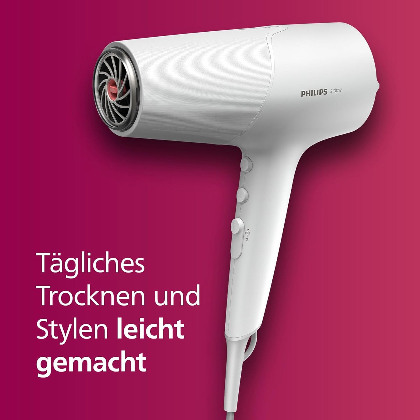 Haartrockner BHD500/20 mit ThermoShield und Ionisierung, BHD500/20 Weiss Metallic