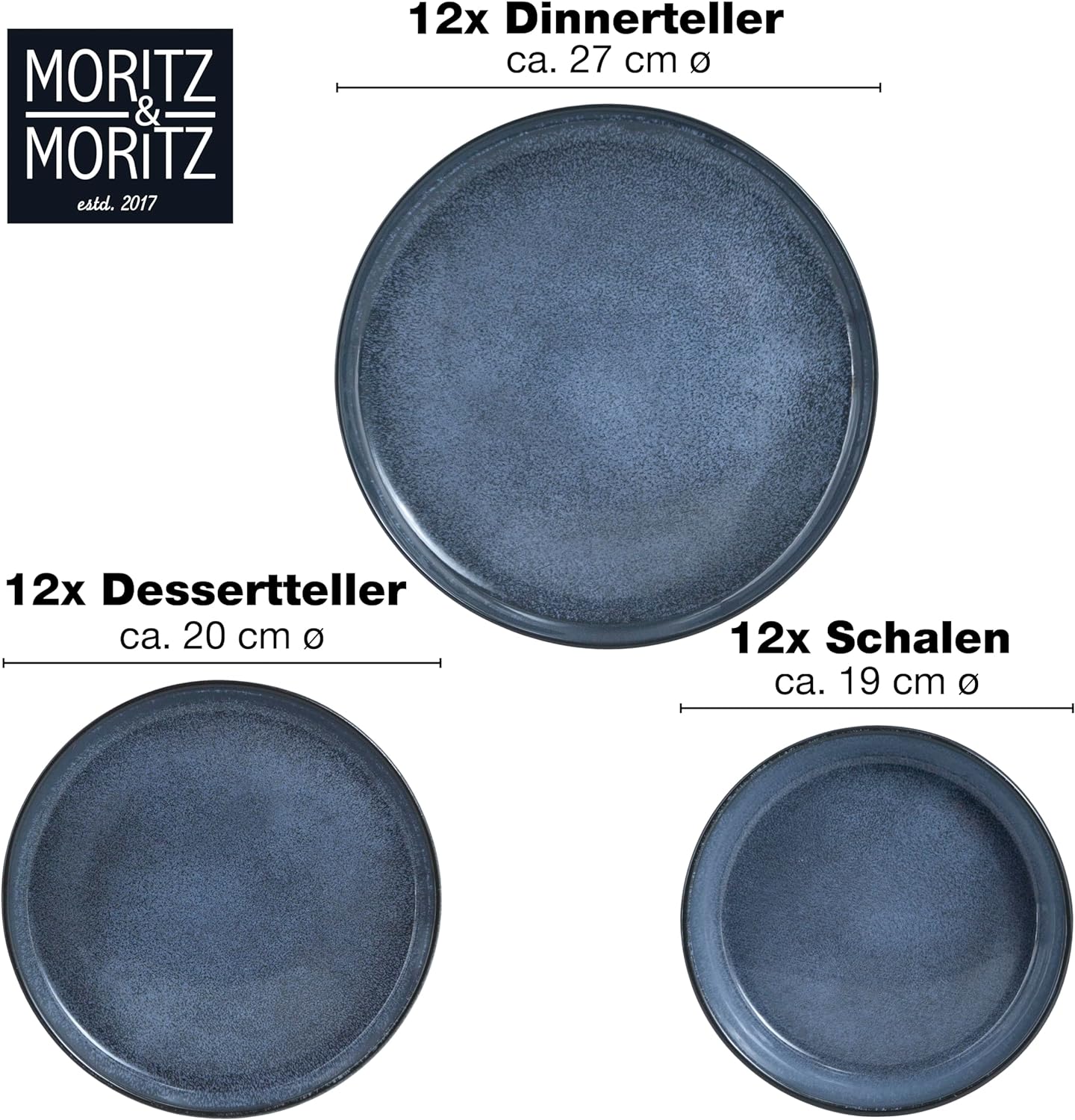 VIDA 36-teiliges Geschirrset, 36-tlg Geschirr-Set