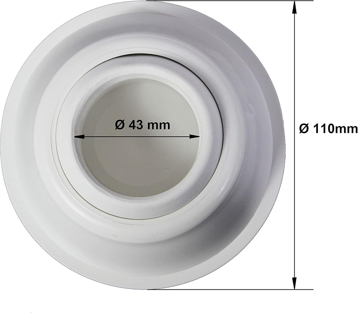 Gelenkfuss für Edelstahl-Leiter, 43 mm