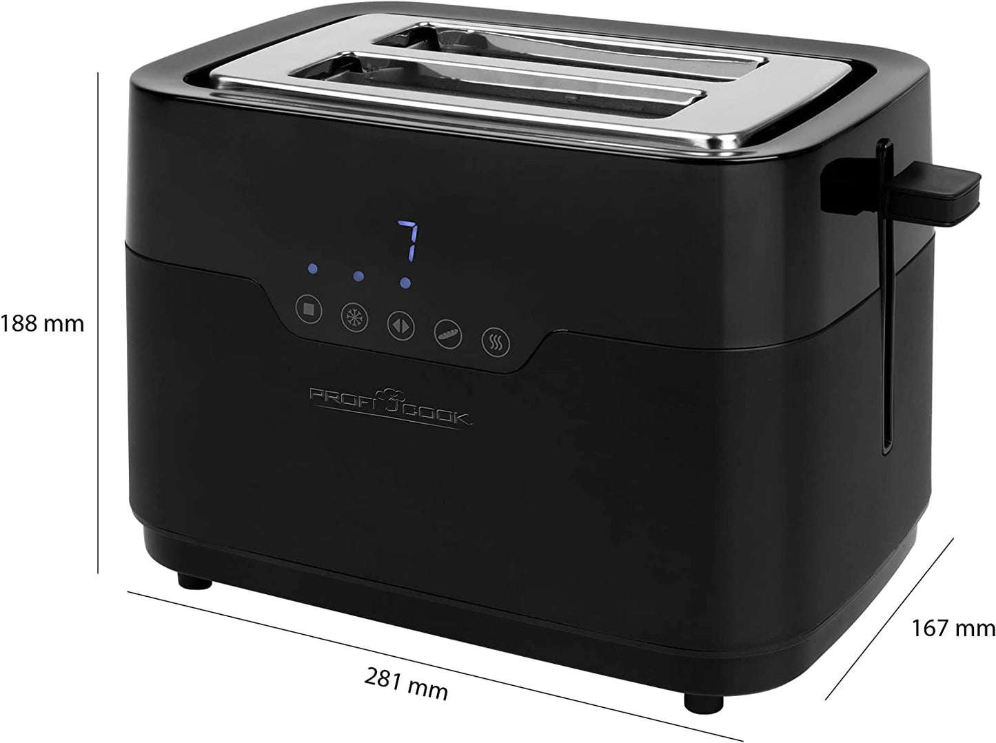 PC-TA 1244, Toaster, Schwarz