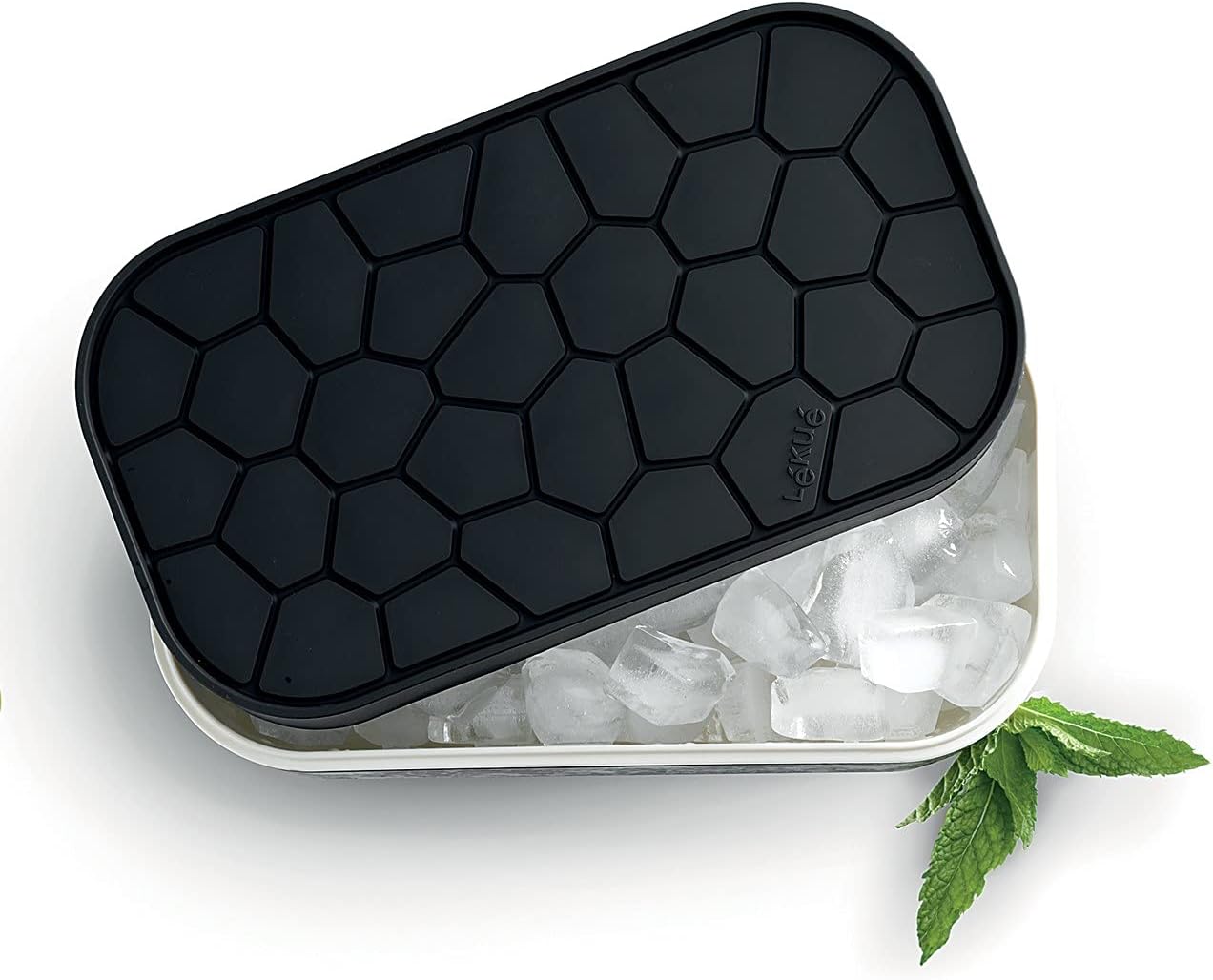 Eiswürfelbox, Schwarz