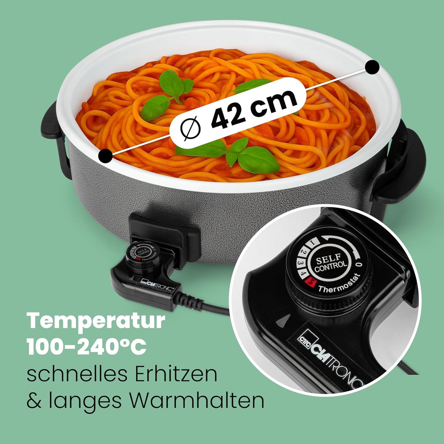 Elektrische Multifunktionspfanne PP 3570 C, 42 cm Ø