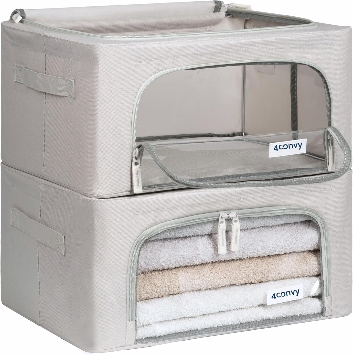 Faltbare Aufbewahrungsbox, 2x24L Grau