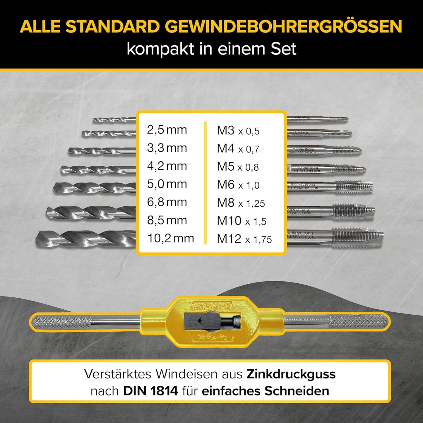 Gewindeschneider-Set, Einfachgewindeschneider