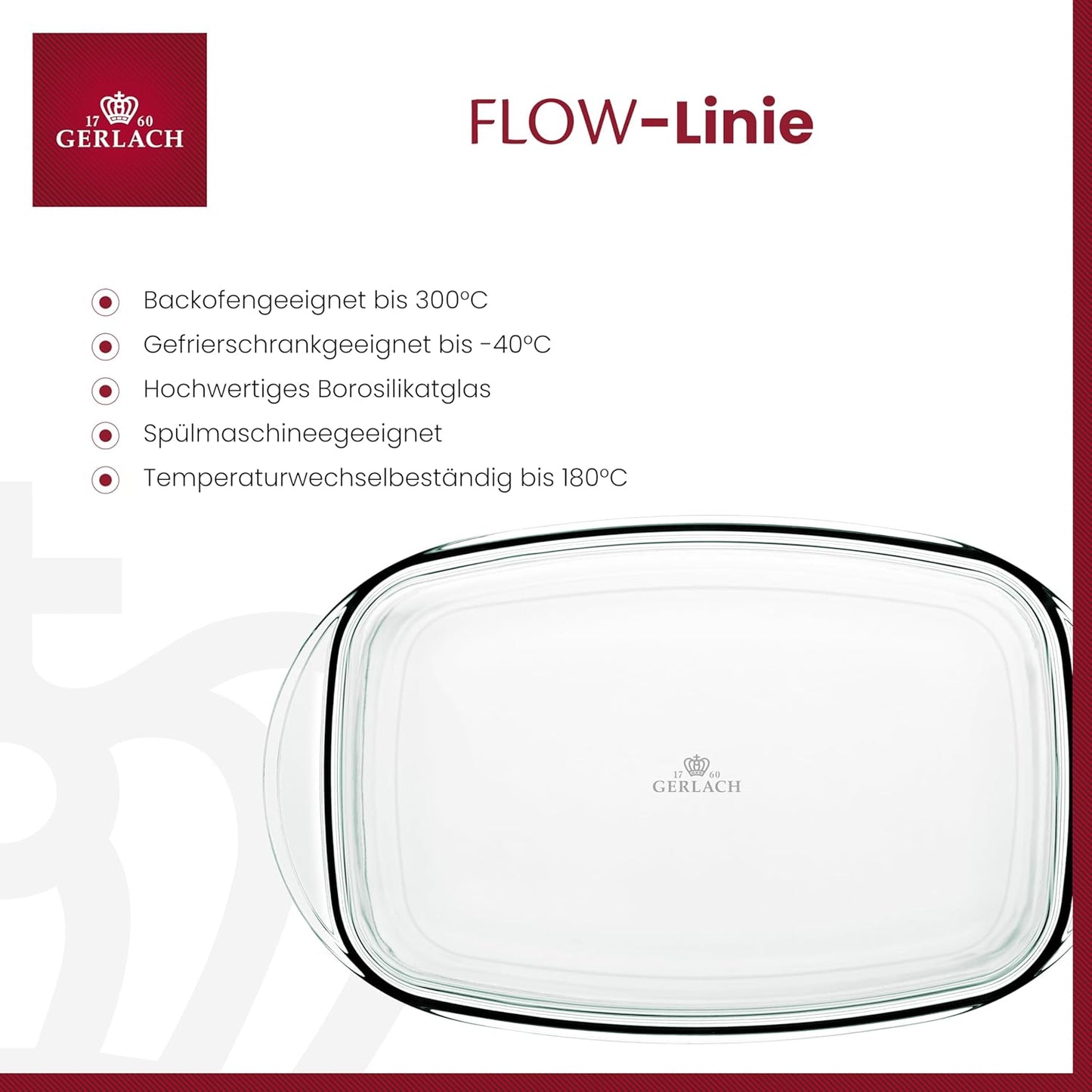 Auflaufform mit Deckel, Auflaufform 4,5 L