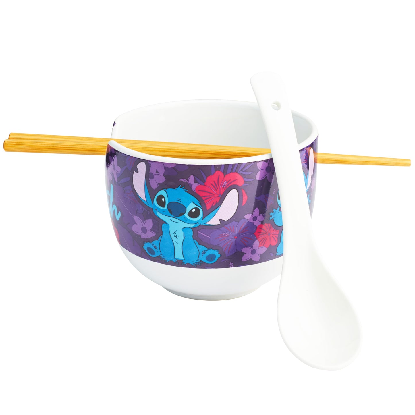 Ramen Schüssel Set mit Löffel & Essstäbchen für Kinder, Multi Stitch
