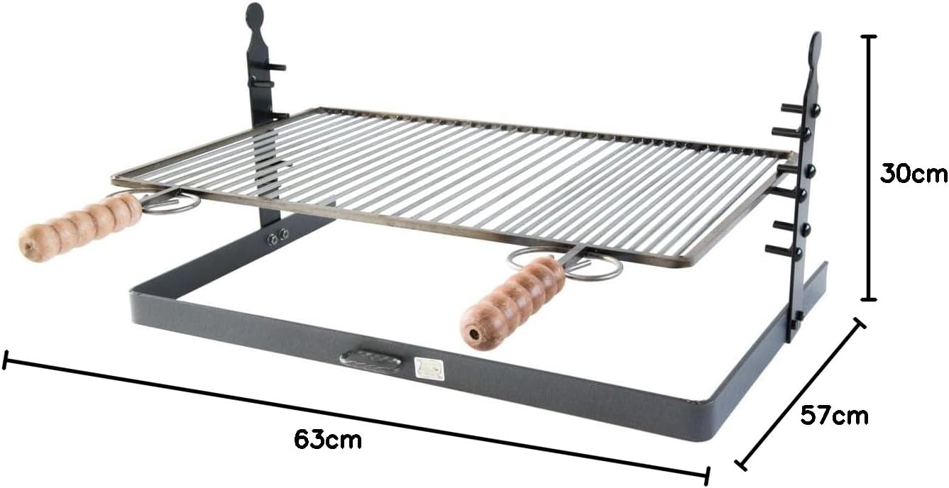 Höhenverstellbarer Grillrost mit Standfuss