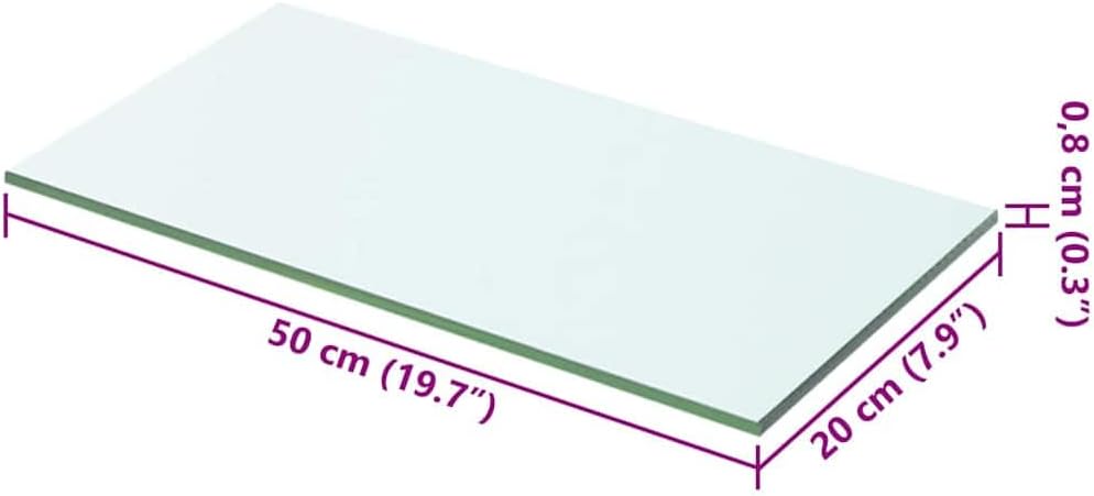 Glasboden für Glasregal, 50 x 20 cm, 50 x 20 cm