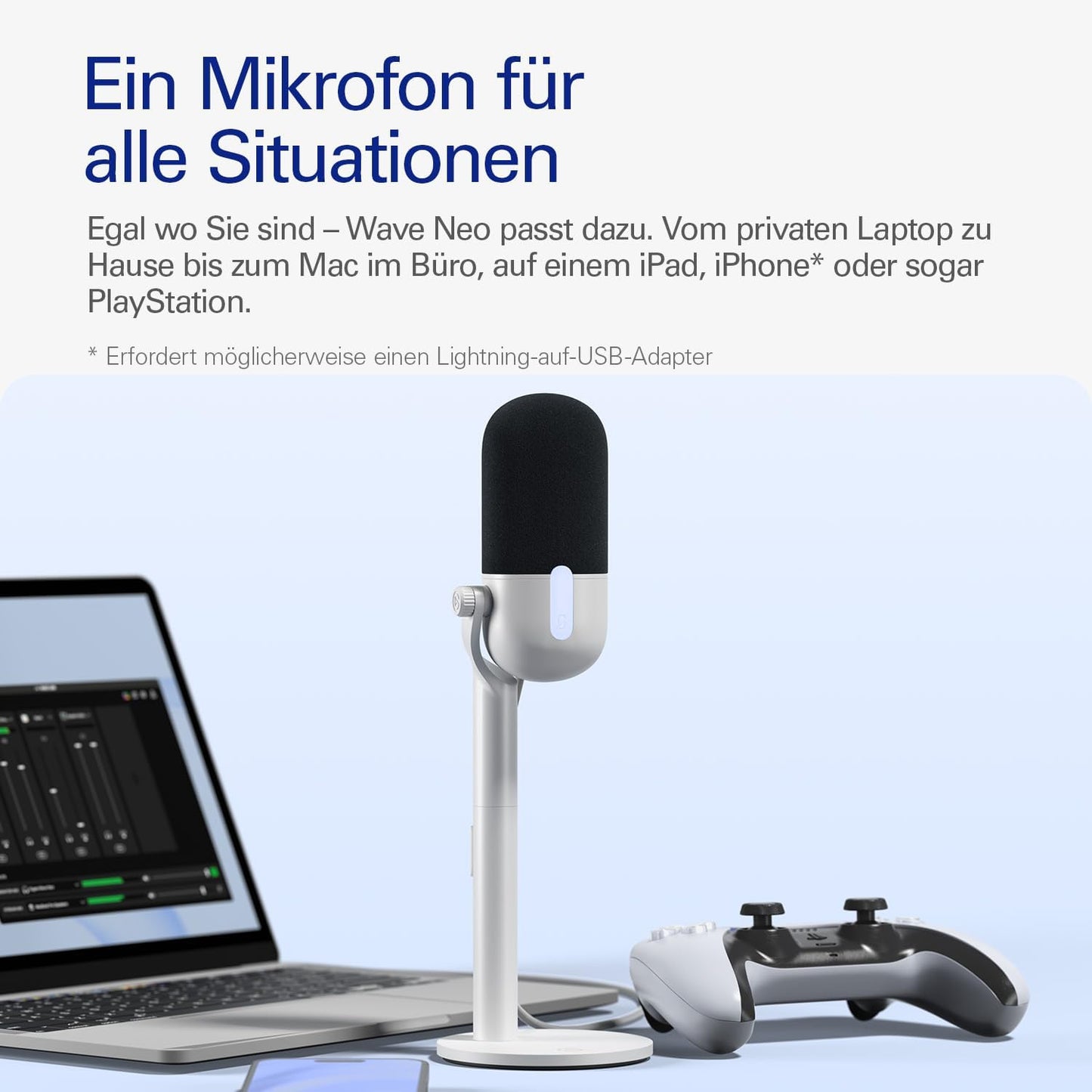 Wave Neo Kondensatormikrofon mit Stummschaltung, Wave Neo