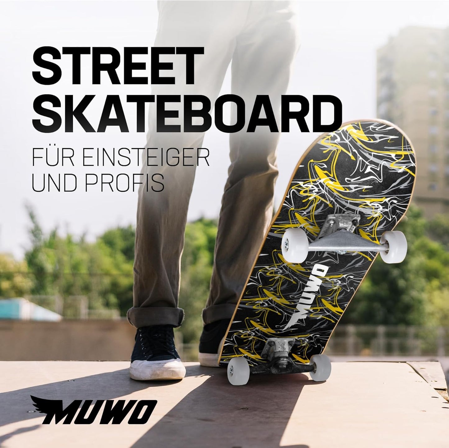 Street Skateboard - Komplettboard für Einsteiger, Swing & Wing