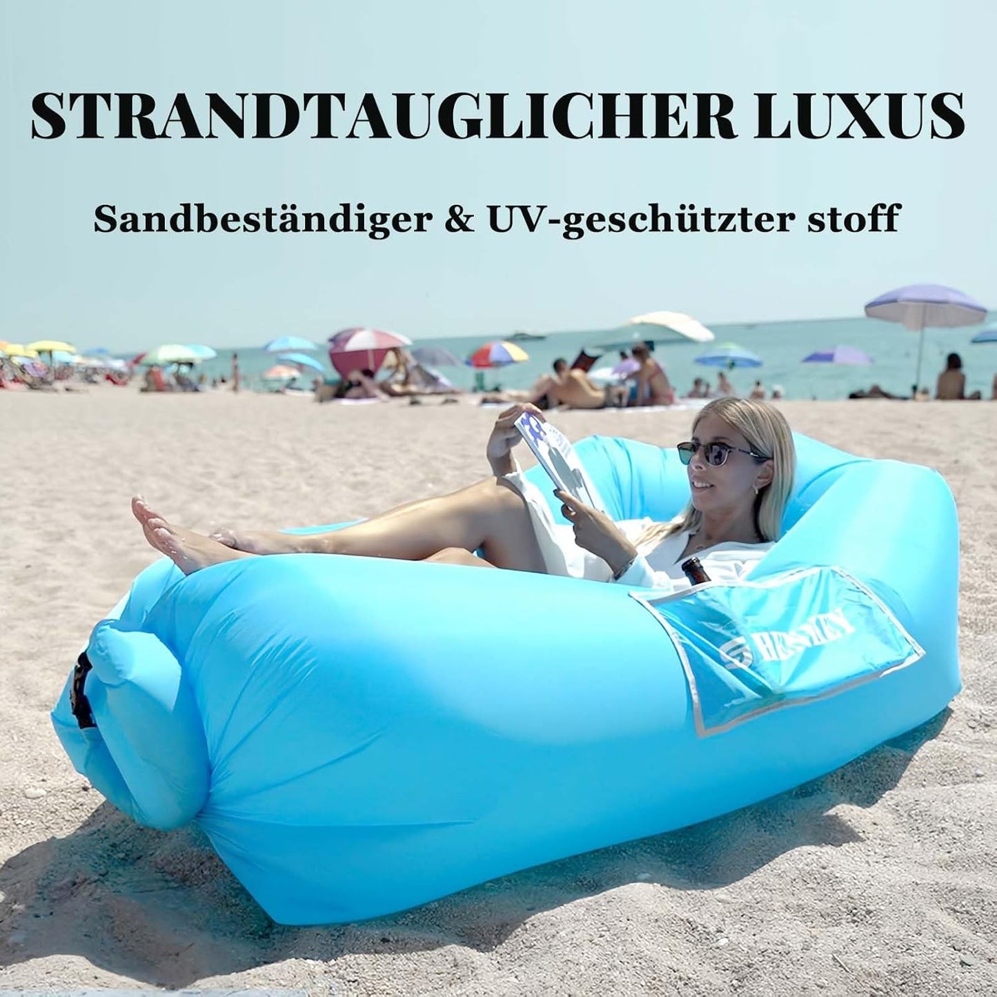 Aufblasbares Sofa, Blau