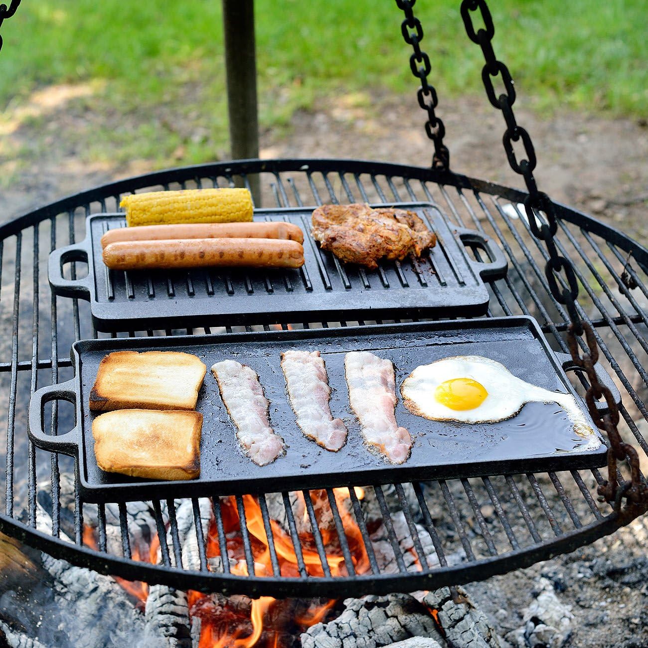 Grillplatte 2er-Set, 2er- Set 46 x 23 cm