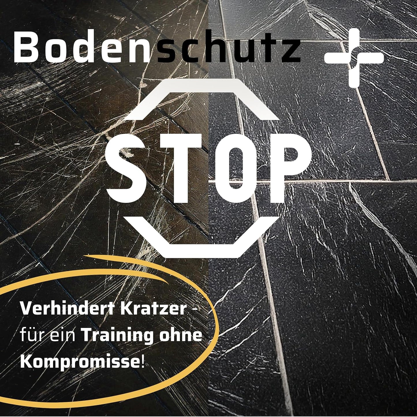 Bodenschutzmatte für Fitnessgeräte (170x90cm), Bodenschutzmatte, ca. 170x90cm (LxB)