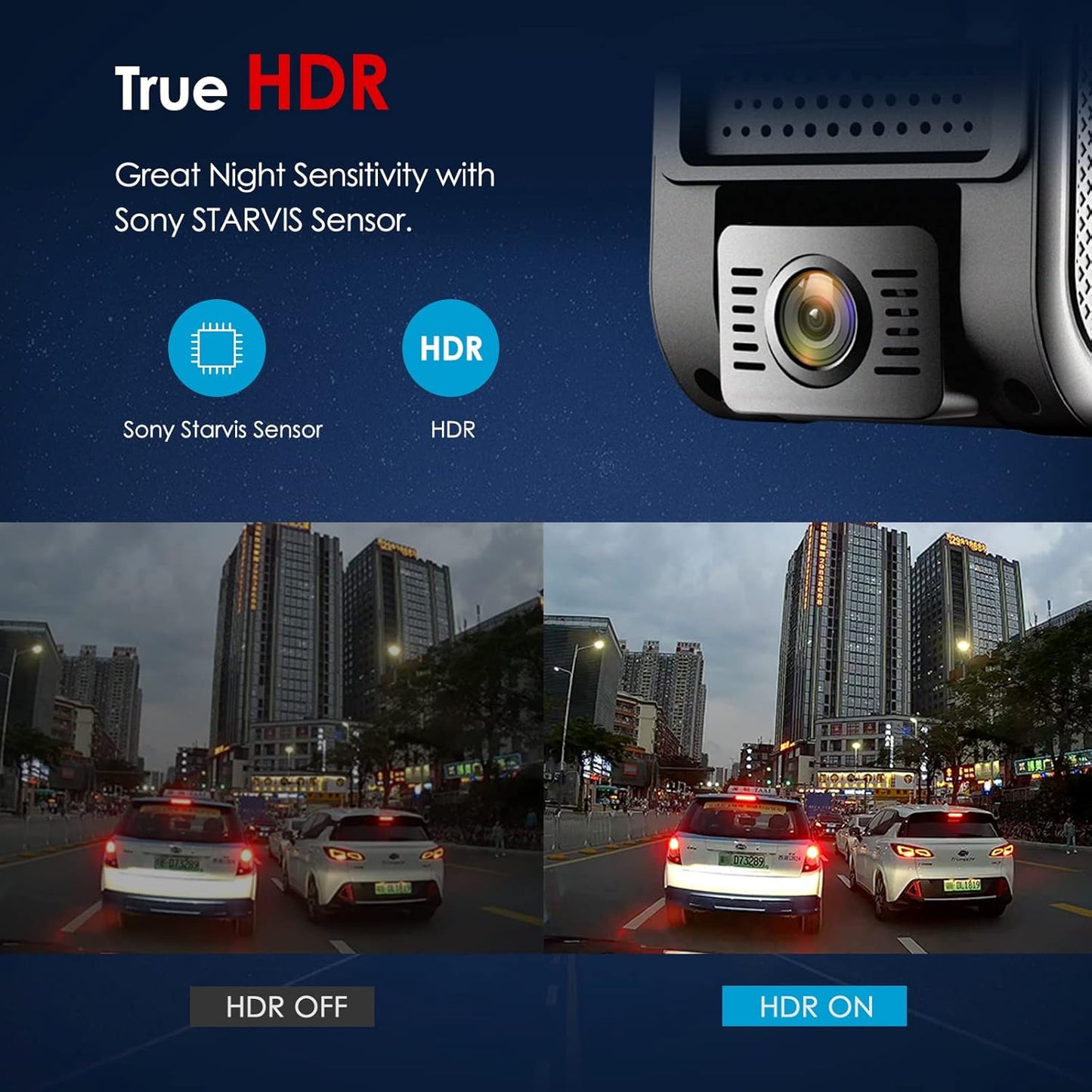 A119 V3 Dashcam 2K mit GPS und Nachtsicht