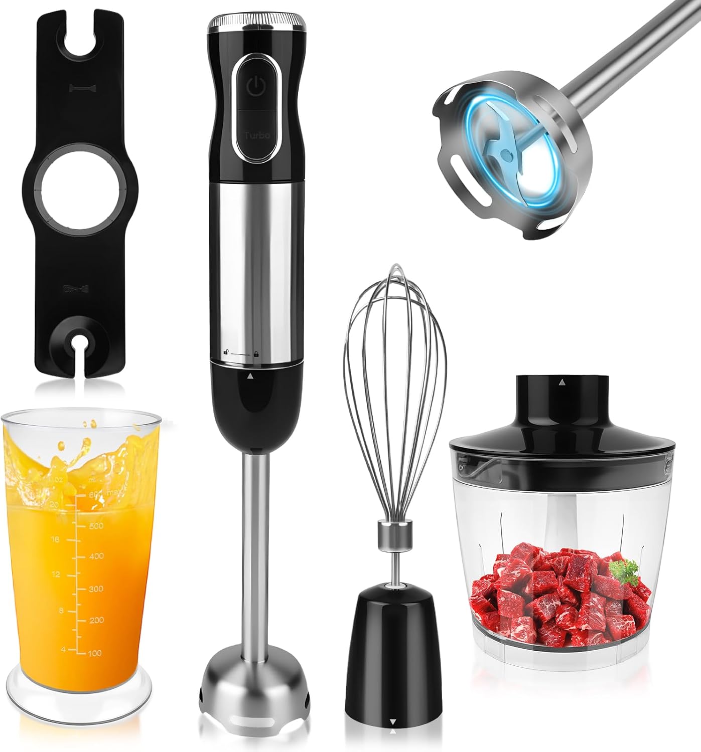 4-in-1 Elektrischer Stabmixer mit Zubehör-Set