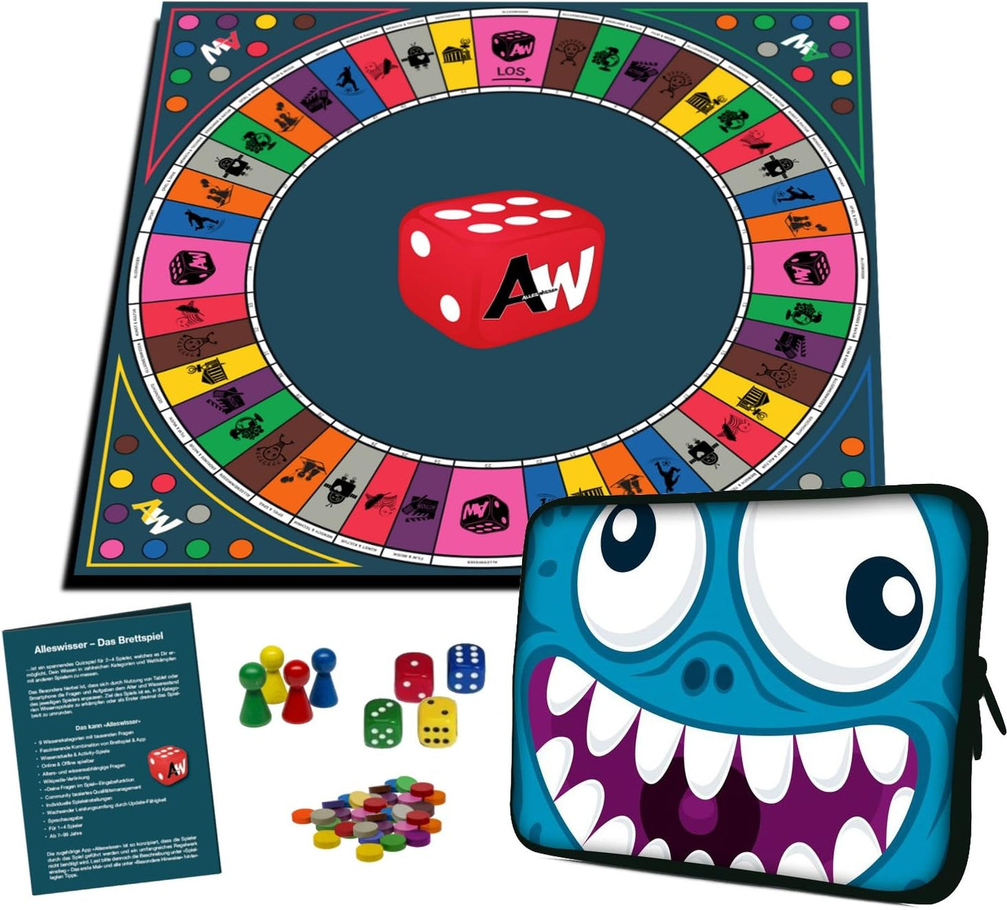 Alleswisser - Das Brettspiel, Tasche-design Comic