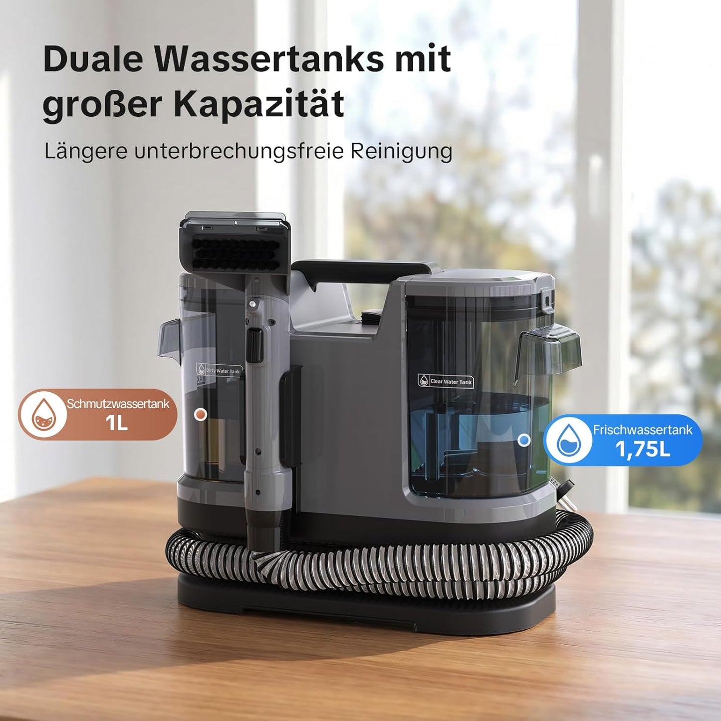 Polster- und Teppichreiniger, Grau