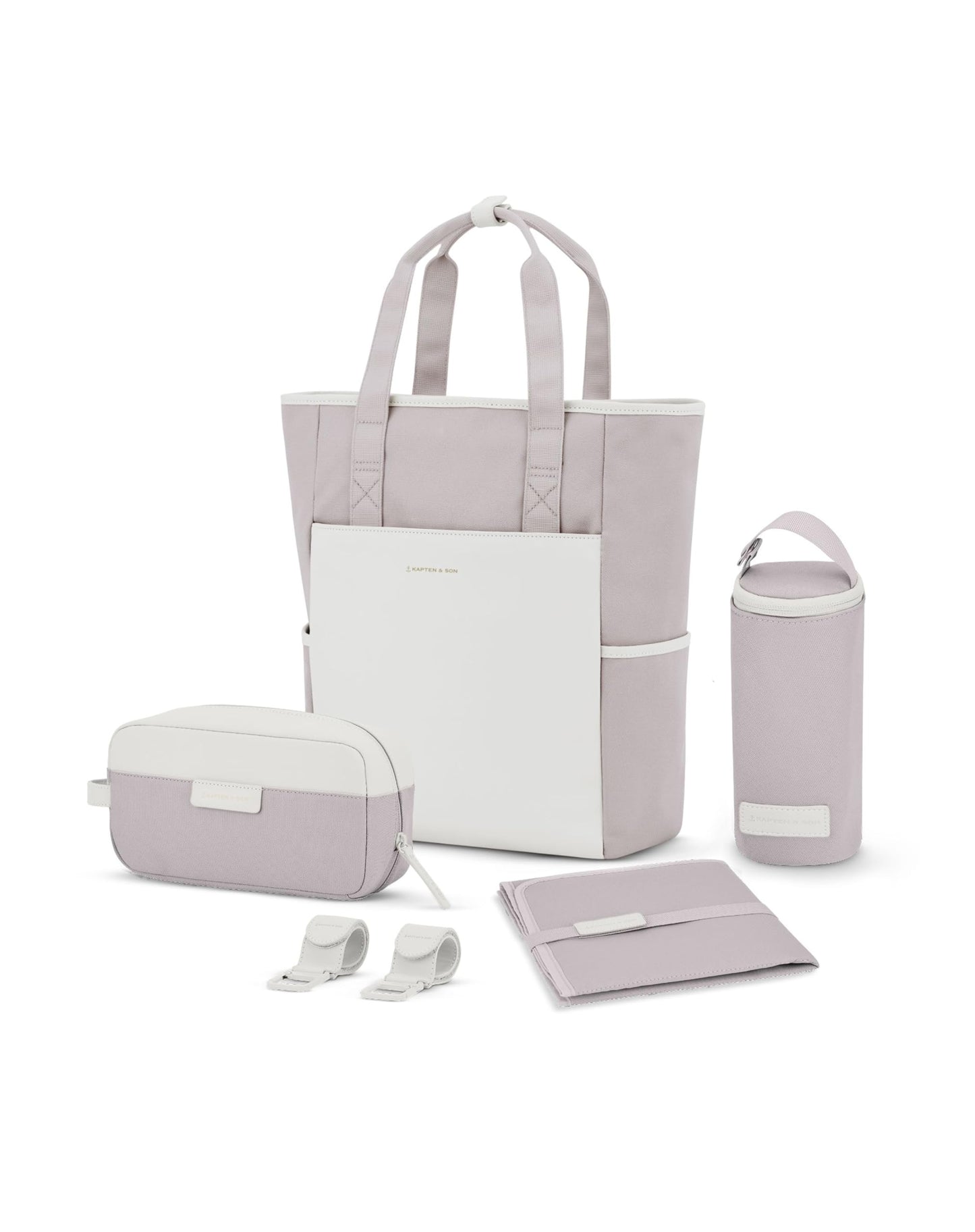 Wickelrucksack mit Kulturtasche und Wickelunterlage, Muted Clay 18 L
