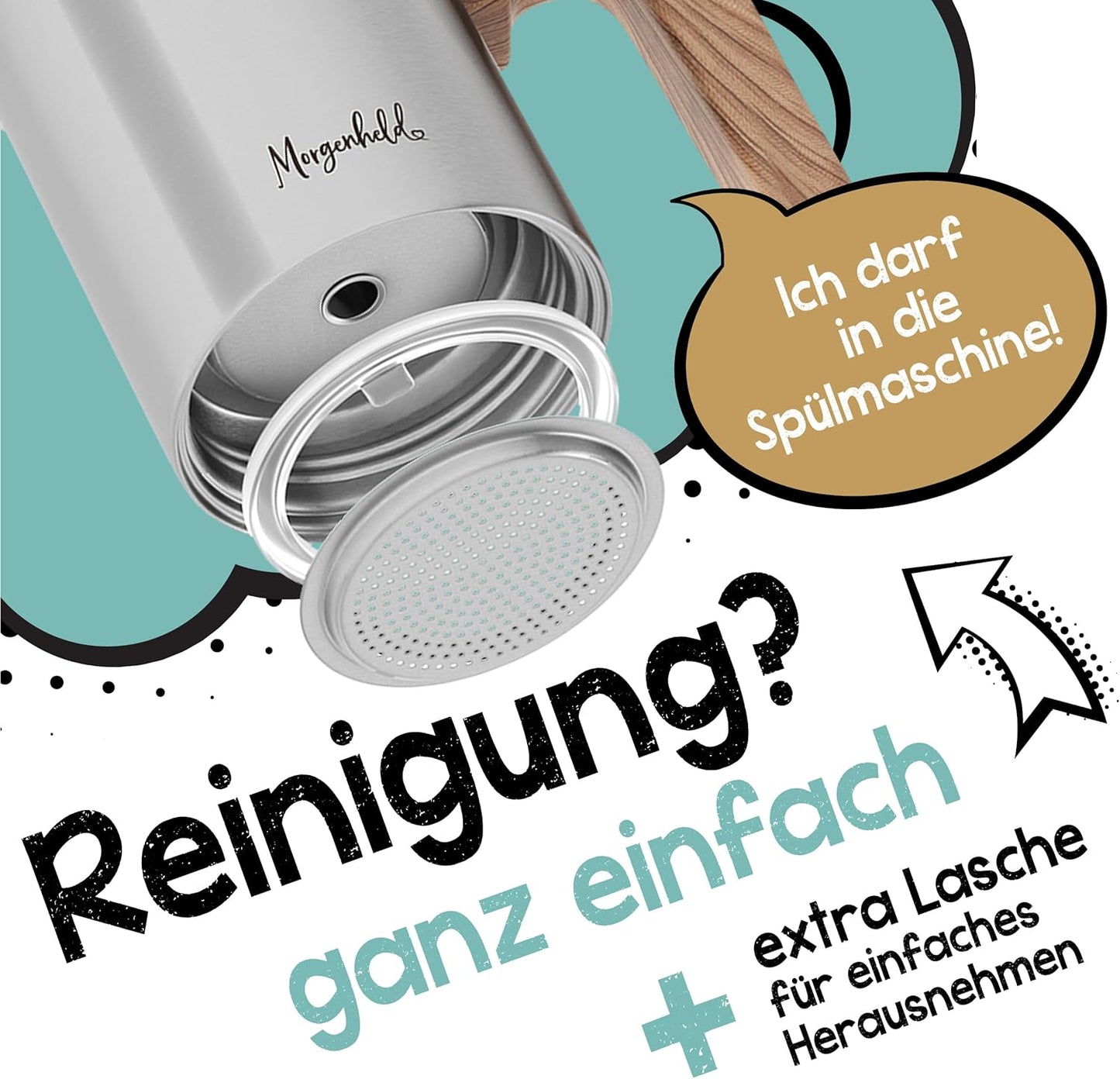 Espressokocher für Induktion, 300ml (6 Tassen)