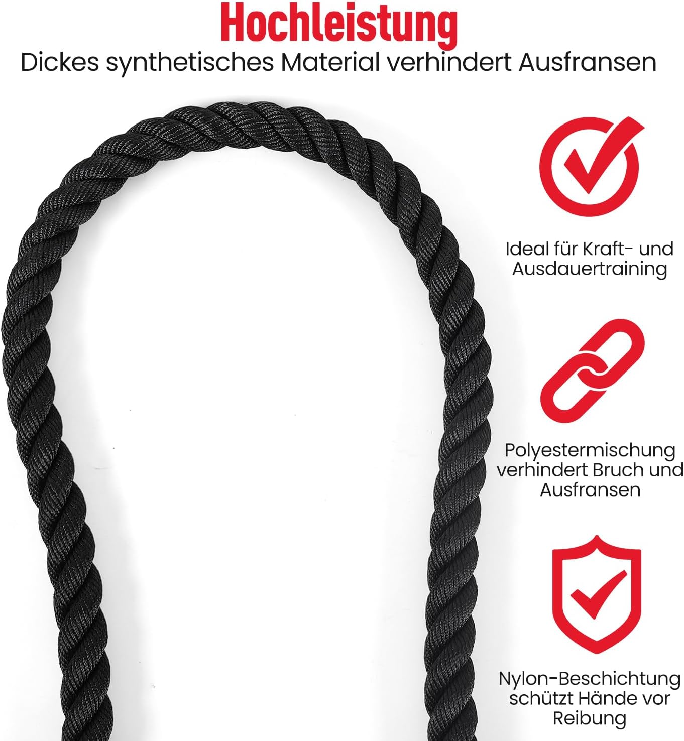 Battle Rope für Kraft- und Ausdauertraining, Battle Rope 15m