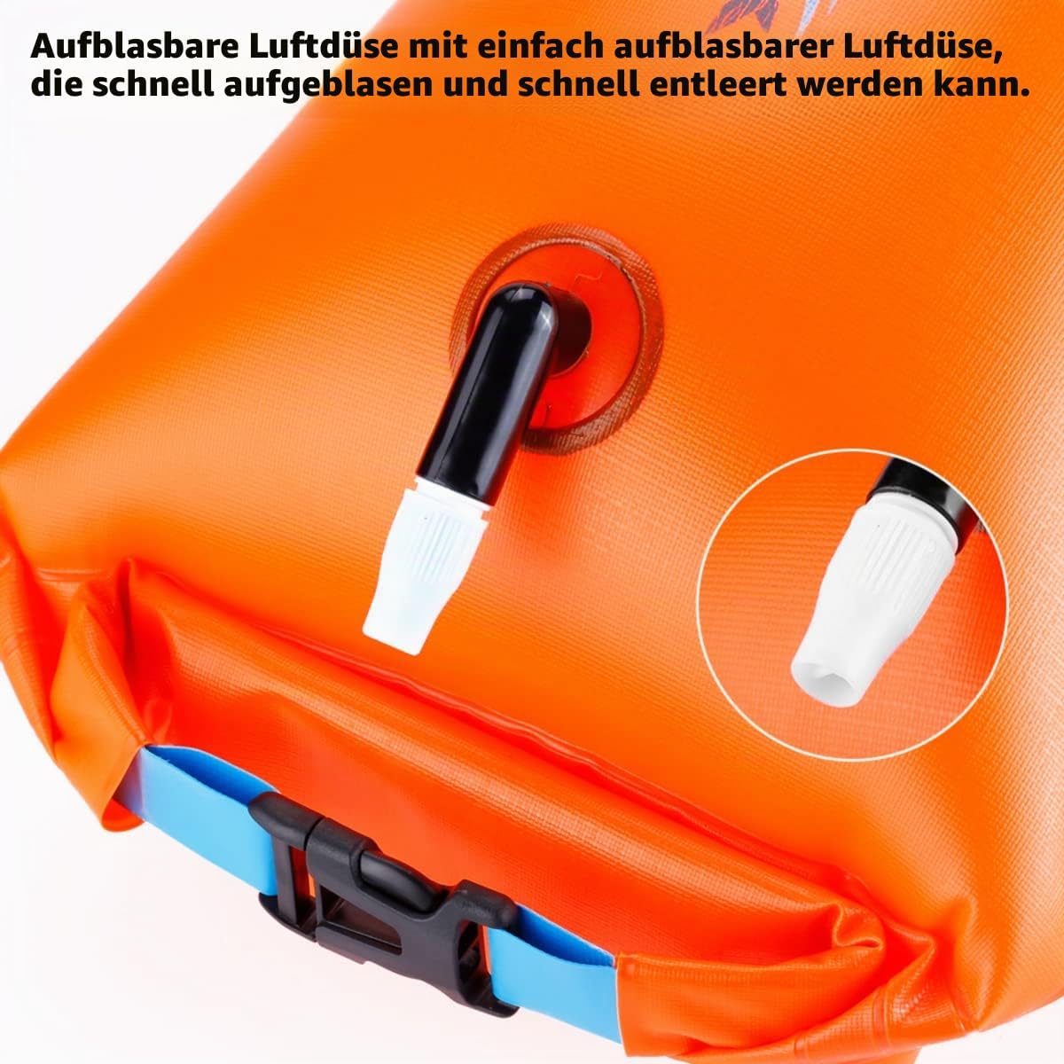 Aufblasbare Schwimmboje, Orange